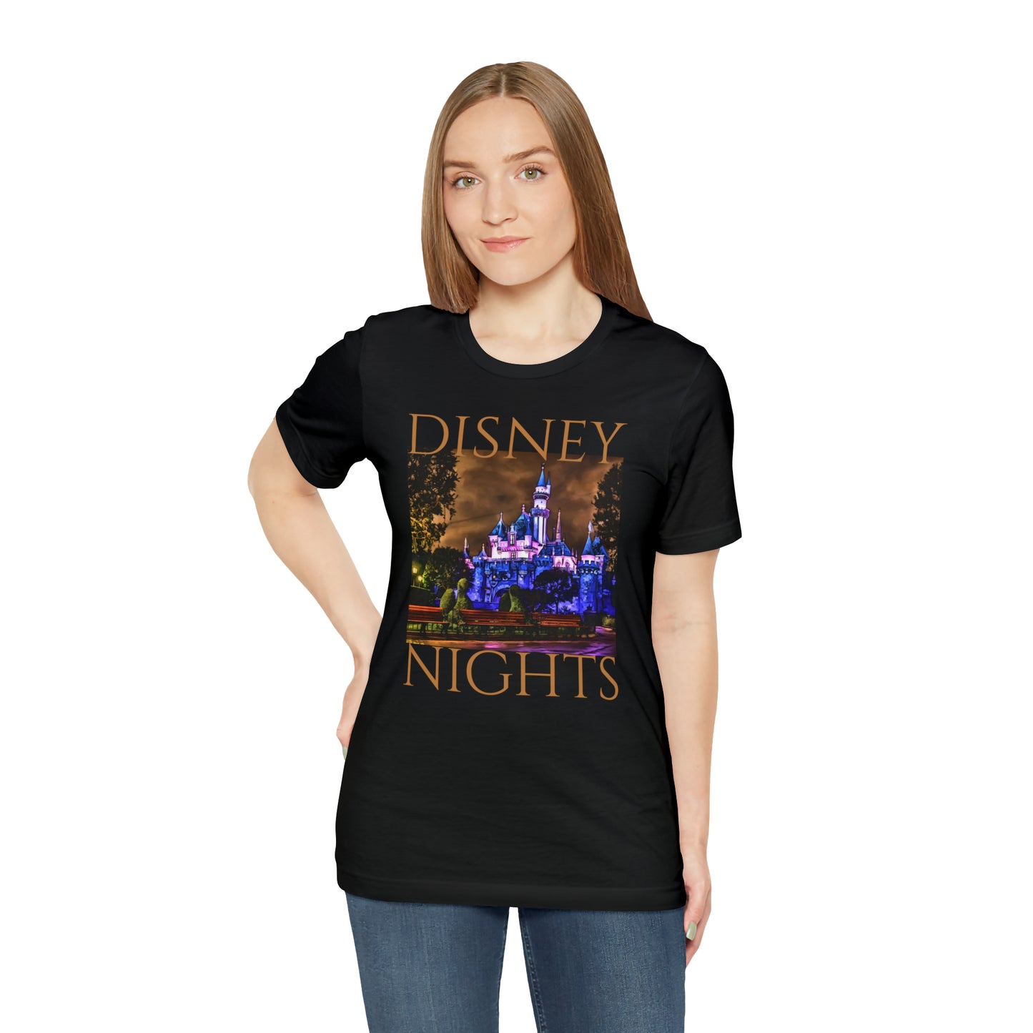 Unisex Jersey Short Sleeve Tee Painting of Disneyland SLEEPING BEAUTY CASTLE