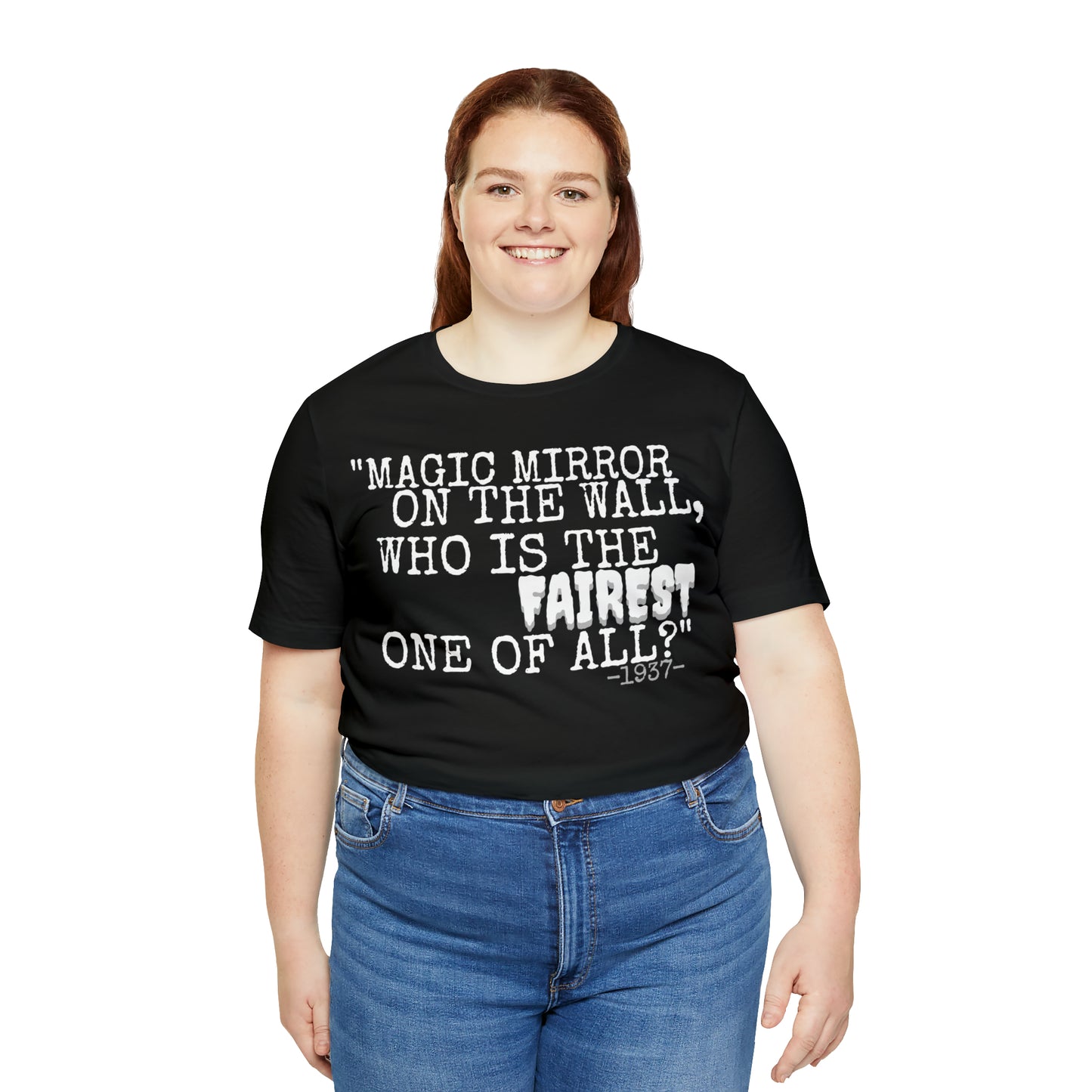 Unisex Jersey Short Sleeve Tee Disney Snow White movie quote magic mirror on the