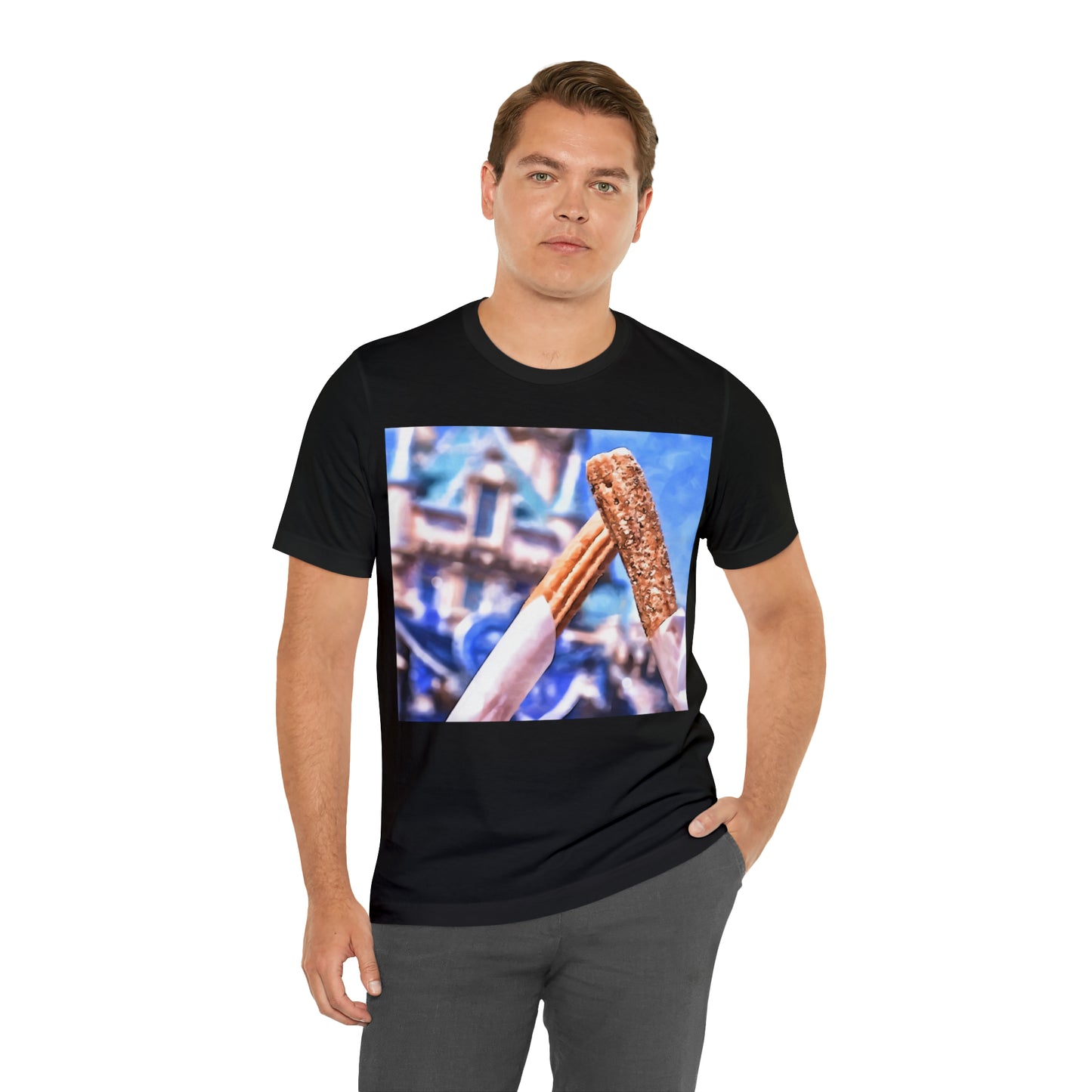 Unisex Jersey Short Sleeve Tee Painting of It's A DISNEY Thing! CHURROS