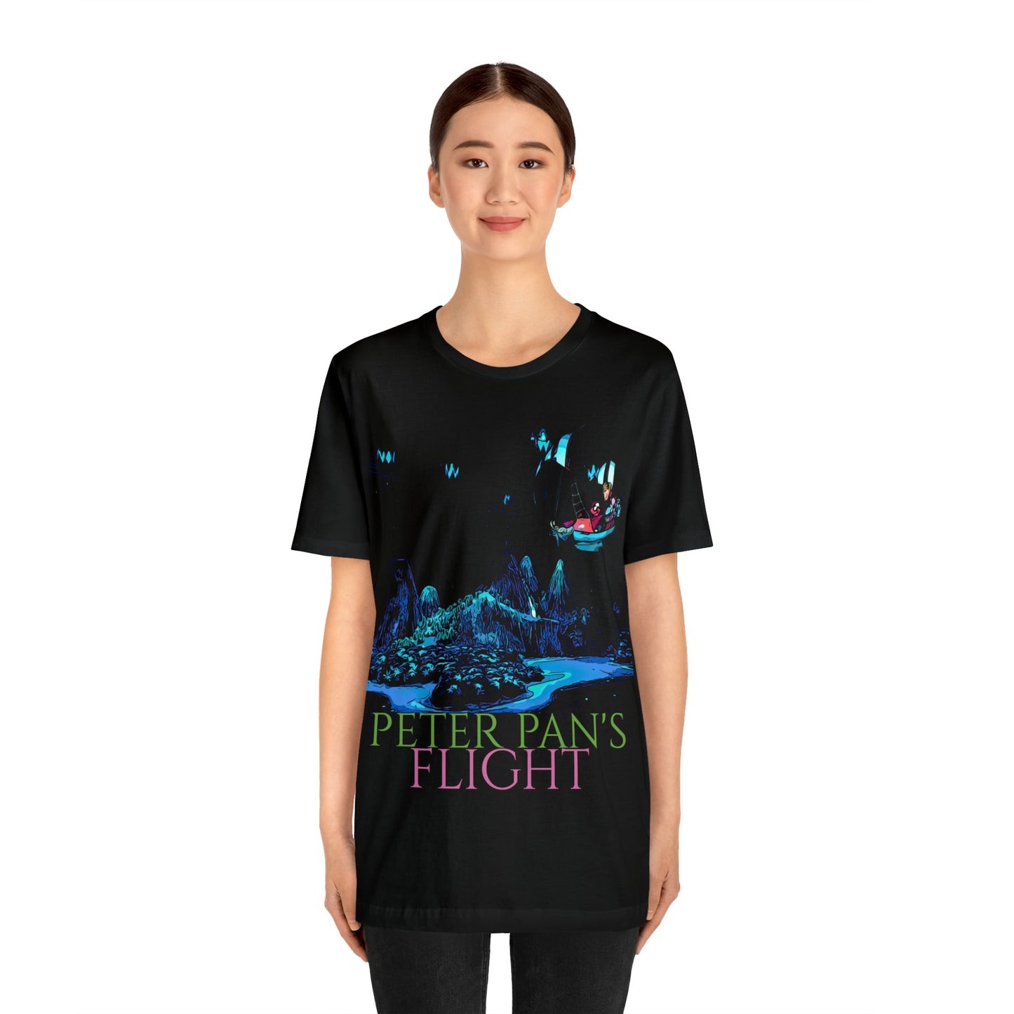 Unisex Jersey Short Sleeve Tee Painting of It's A Disney Thing PETER PANS FLIGHT
