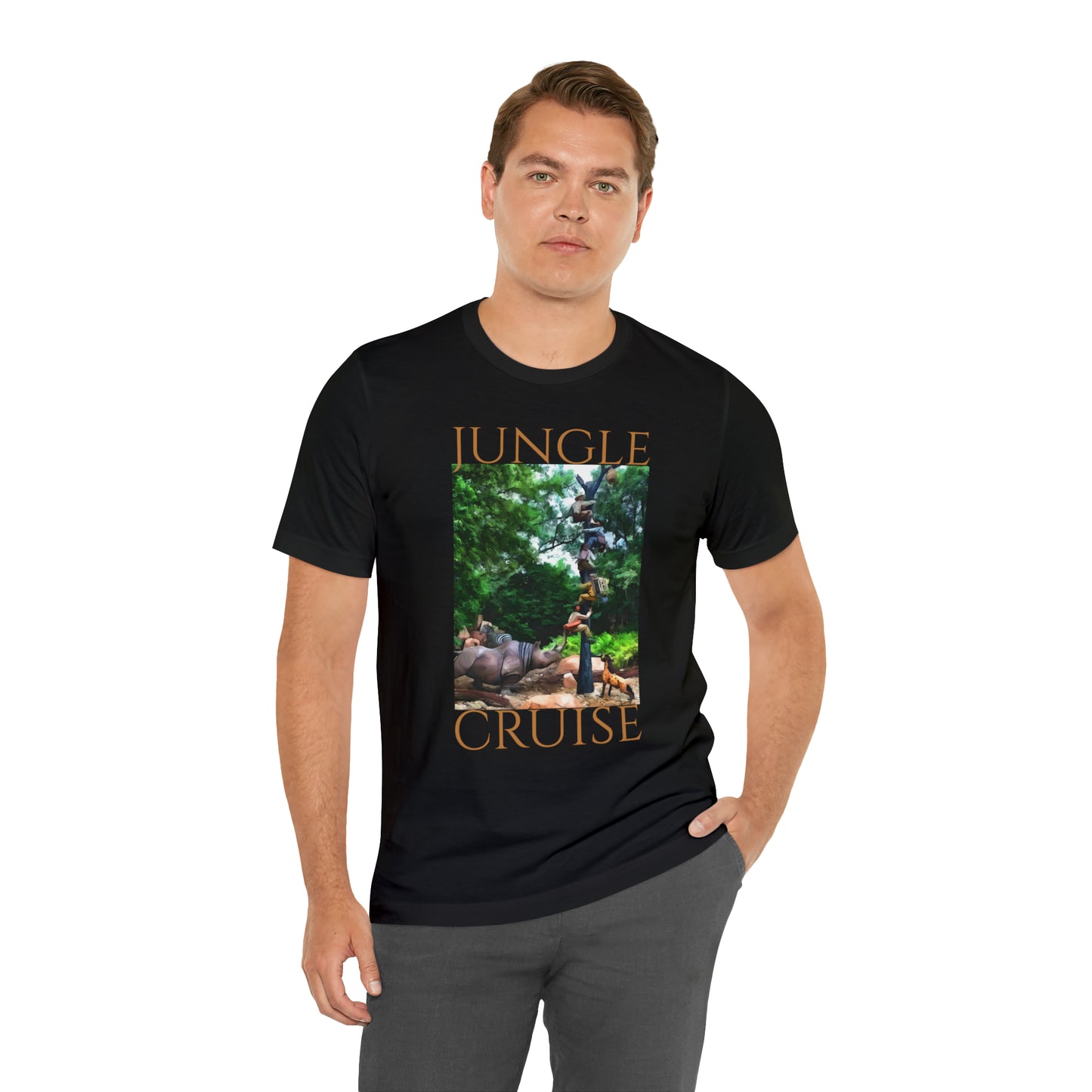 Unisex Jersey Short Sleeve Tee Painting of Disneyland ~ JUNGLE CRUISE~ Ride