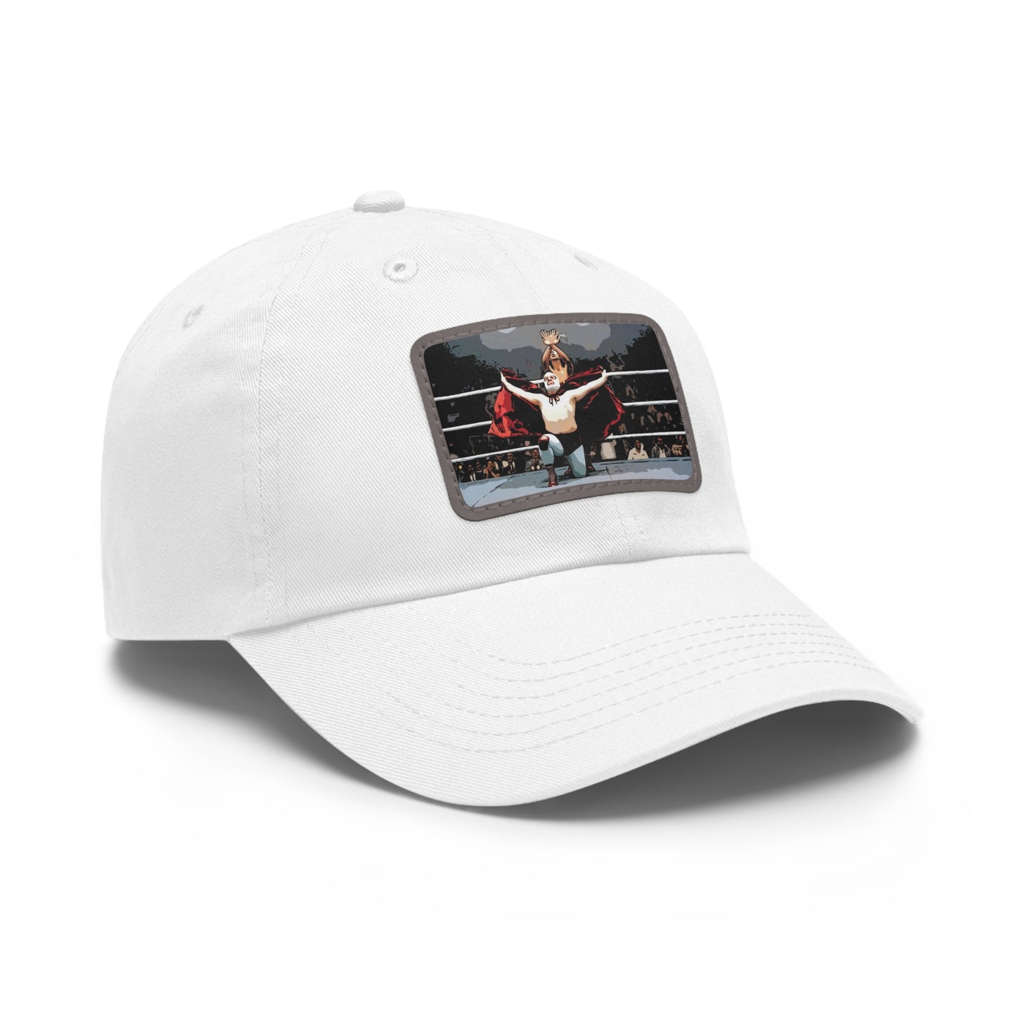 Dad Hat with Leather Patch (Rectangle) Nacho libre Movie Eagle Powers
