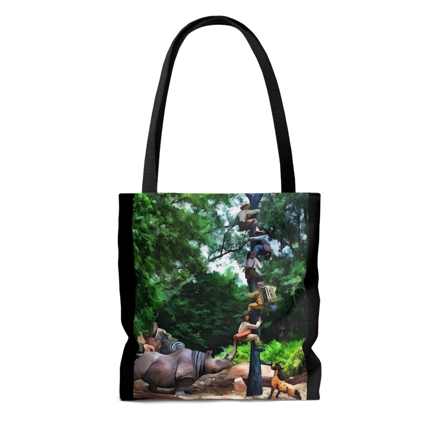 AOP Tote Bag Painting of Disneyland Jungle Cruise Boat Ride