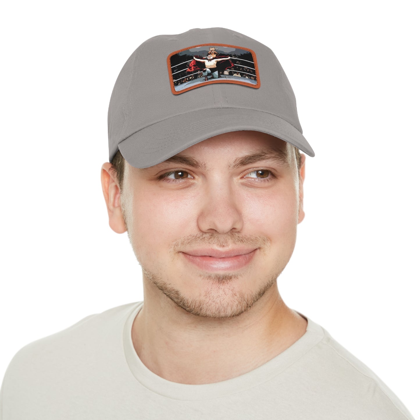 Dad Hat with Leather Patch (Rectangle) Nacho libre Movie Eagle Powers