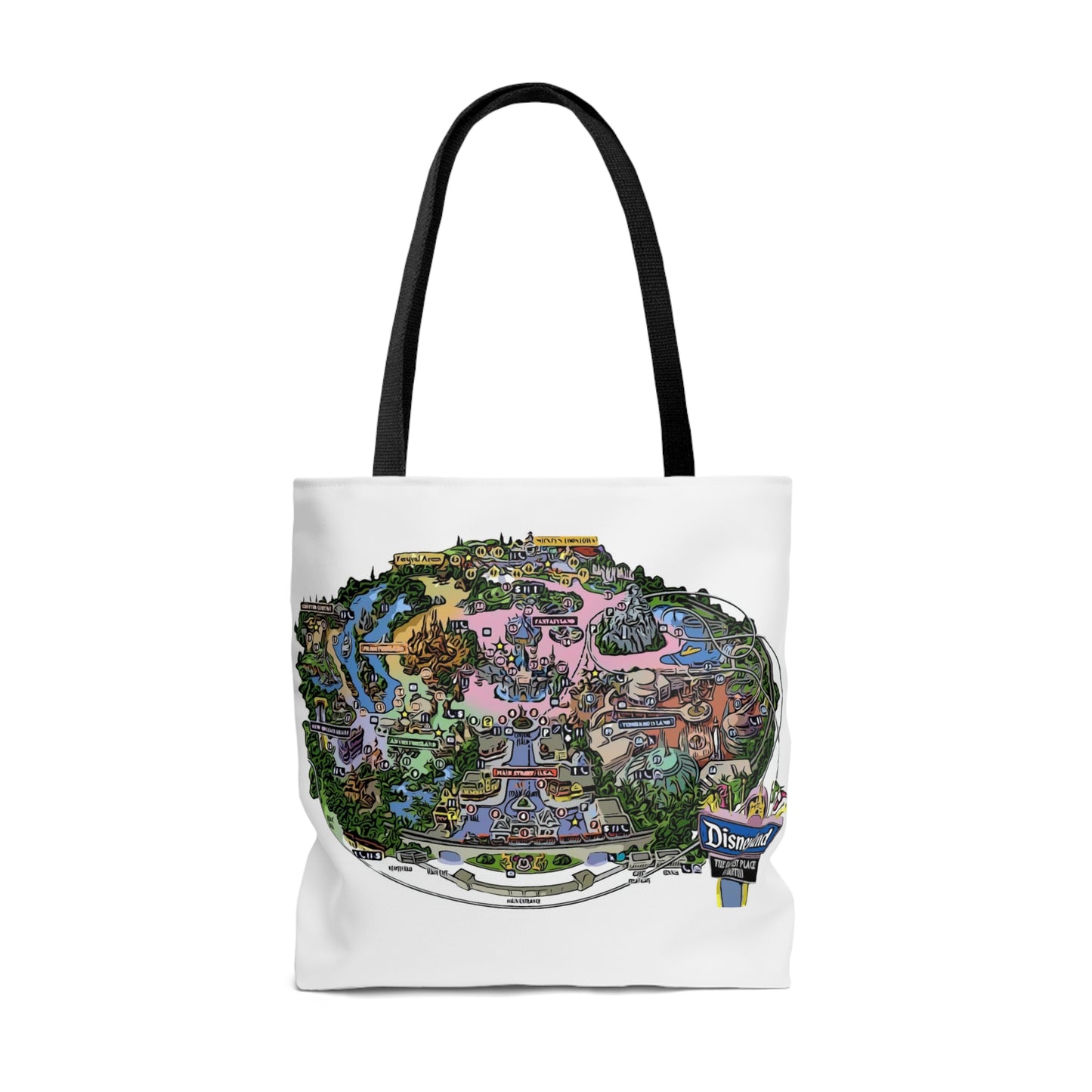 AOP Tote Bag Painting of Disneyland Park Map~ It's a Disney Thing!