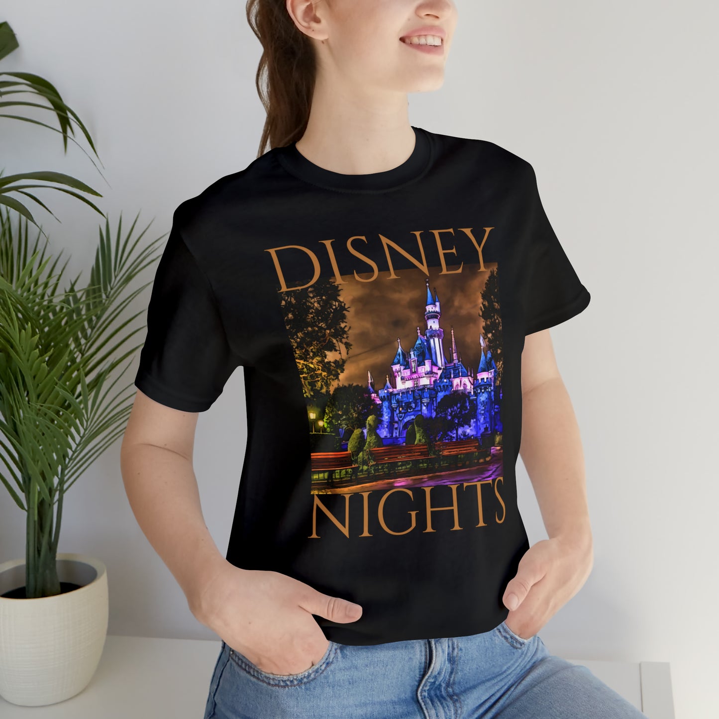 Unisex Jersey Short Sleeve Tee Painting of Disneyland SLEEPING BEAUTY CASTLE