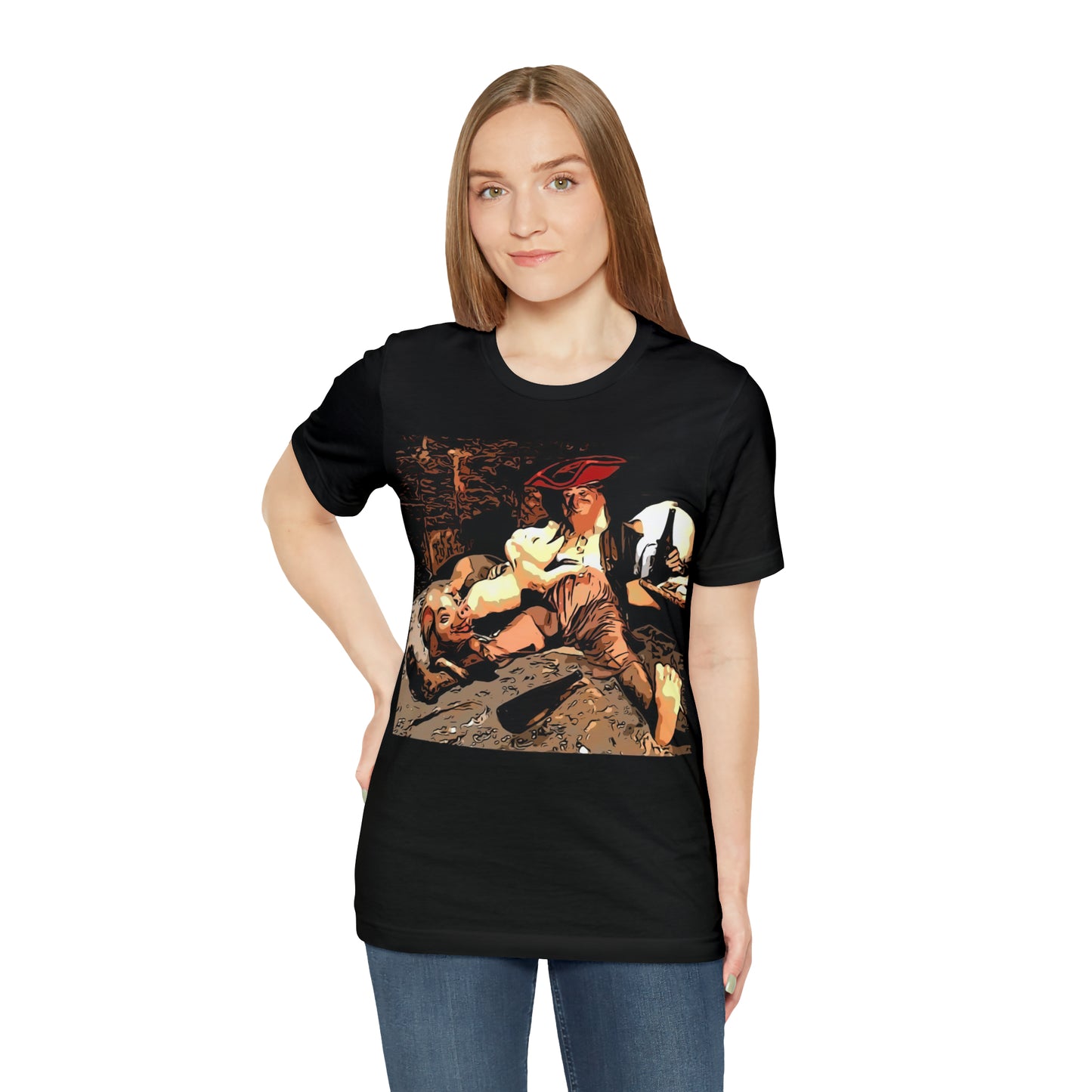Unisex Jersey Short Sleeve Tee Painting of Disneyland PIRATES OF THE CARIBBEAN