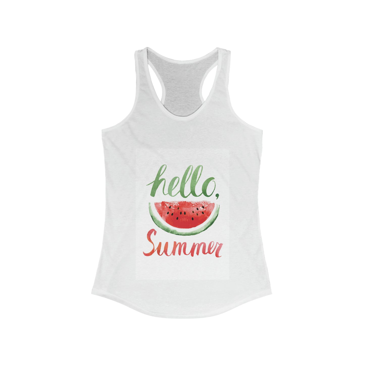 Women's Ideal Racerback Tank hello summer