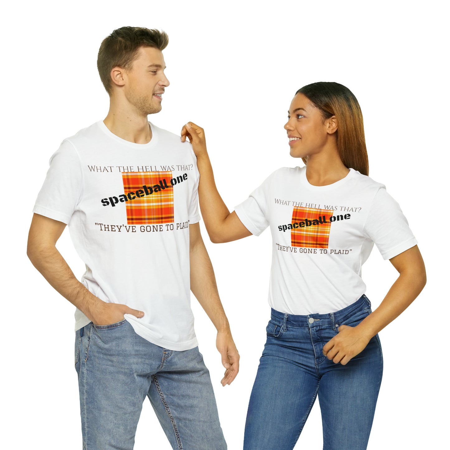 Unisex Jersey Short Sleeve Tee Spaceballs ~ Plaid!