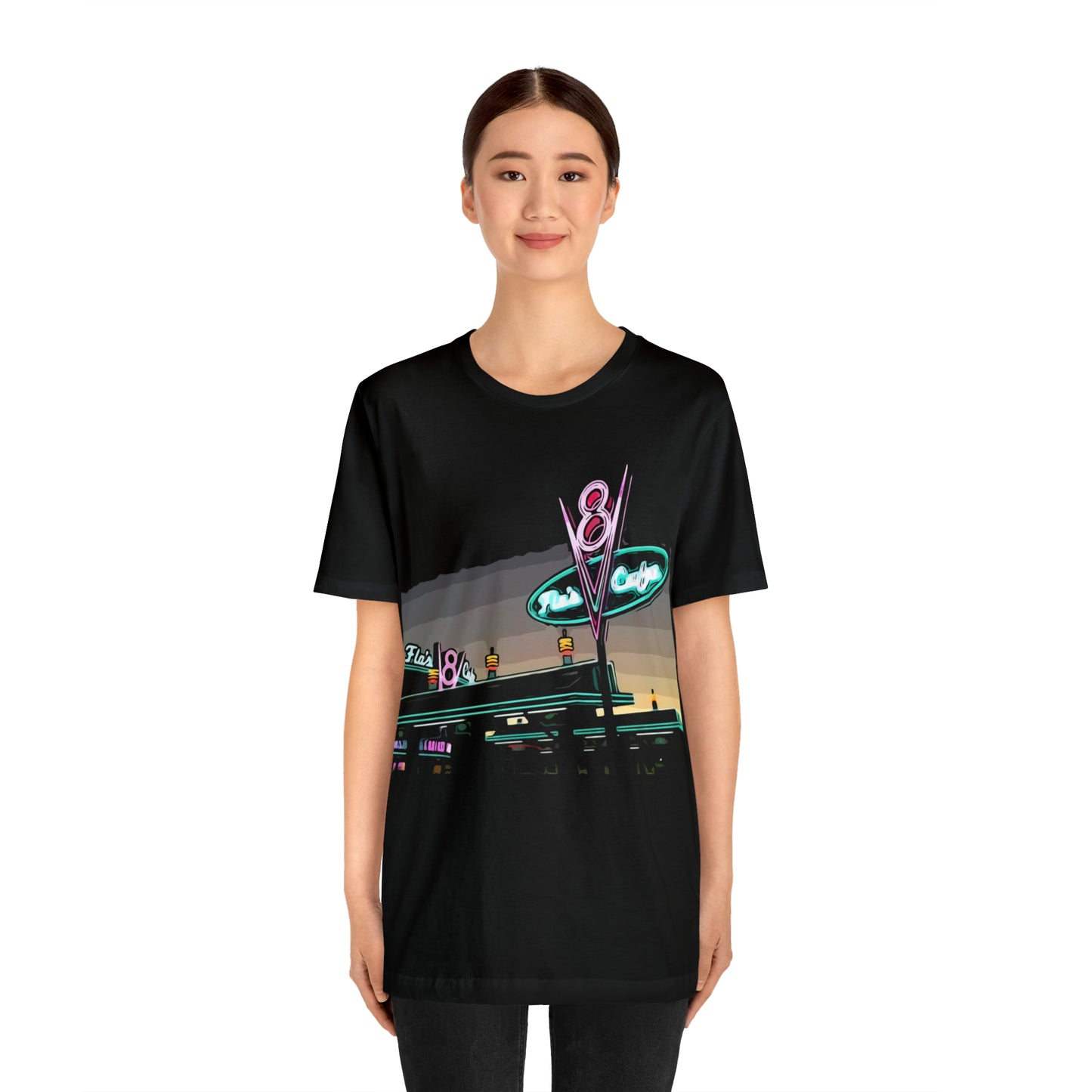Unisex Jersey Short Sleeve Tee Painting of It's A Disney Thing! FLO'S V8 Cafe