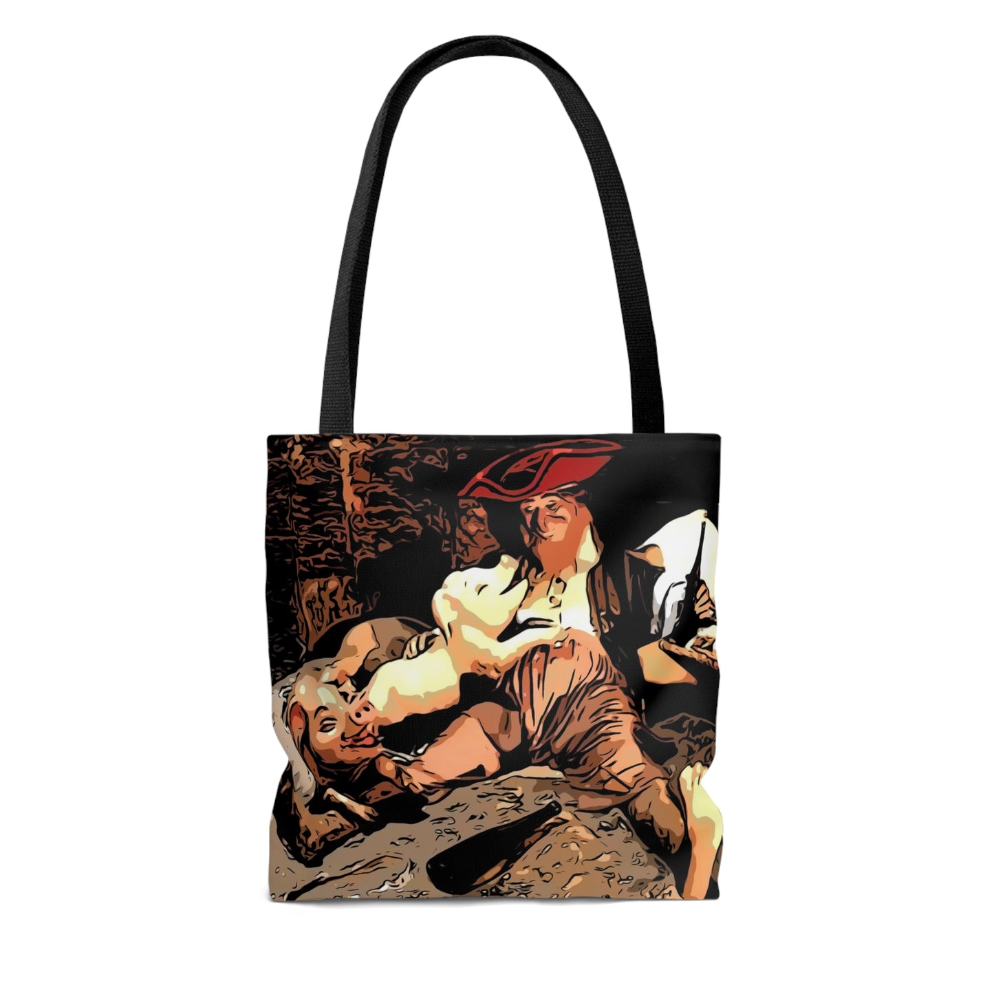 AOP Tote Bag Painting of Disneyland Pirates of the Caribbean Boat Ride