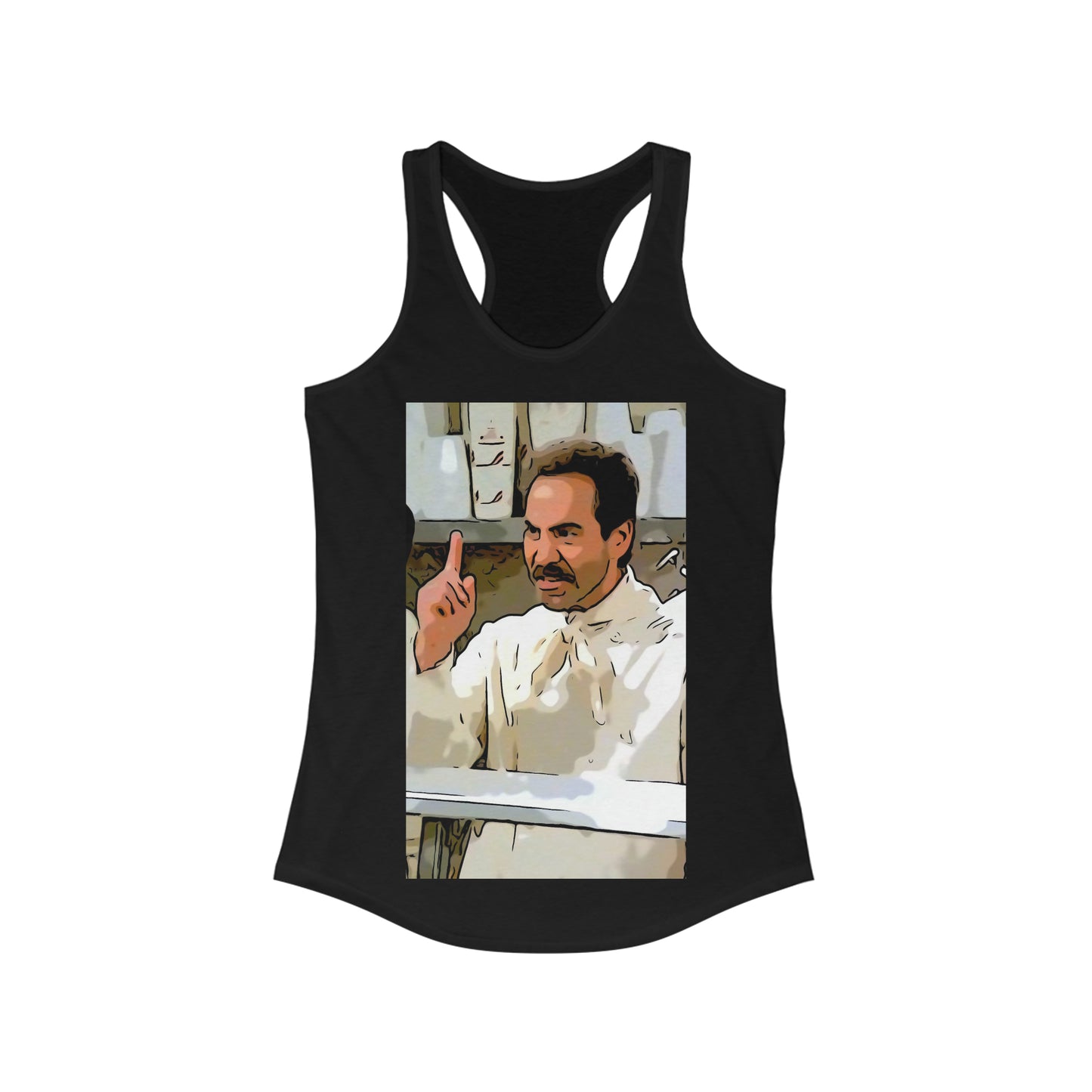 Women's Ideal Racerback Tank Painting of Seinfeld No Soup for You!
