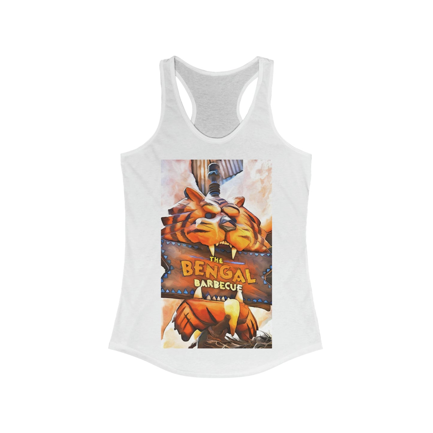 Women's Ideal Racerback Tank Painting of Disneyland Bangle Barbeque