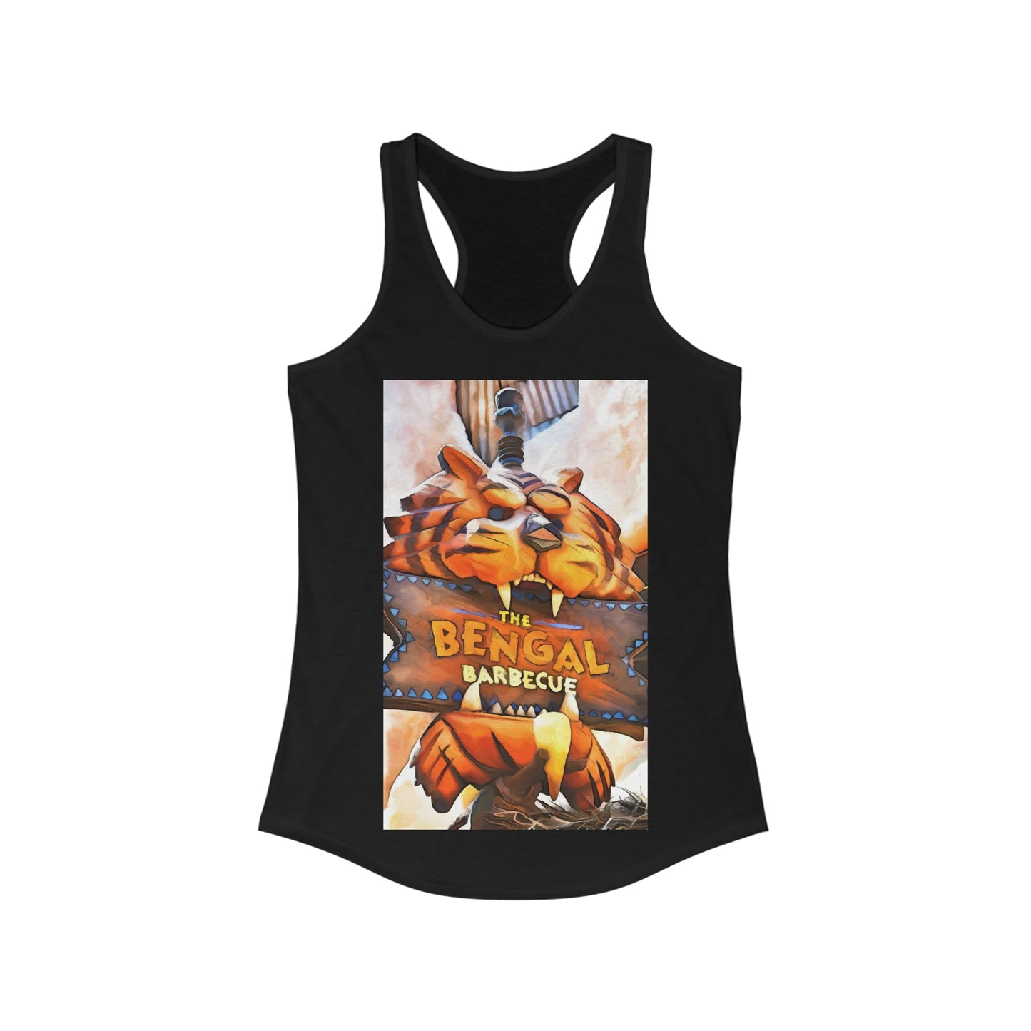 Women's Ideal Racerback Tank Painting of Disneyland Bangle Barbeque