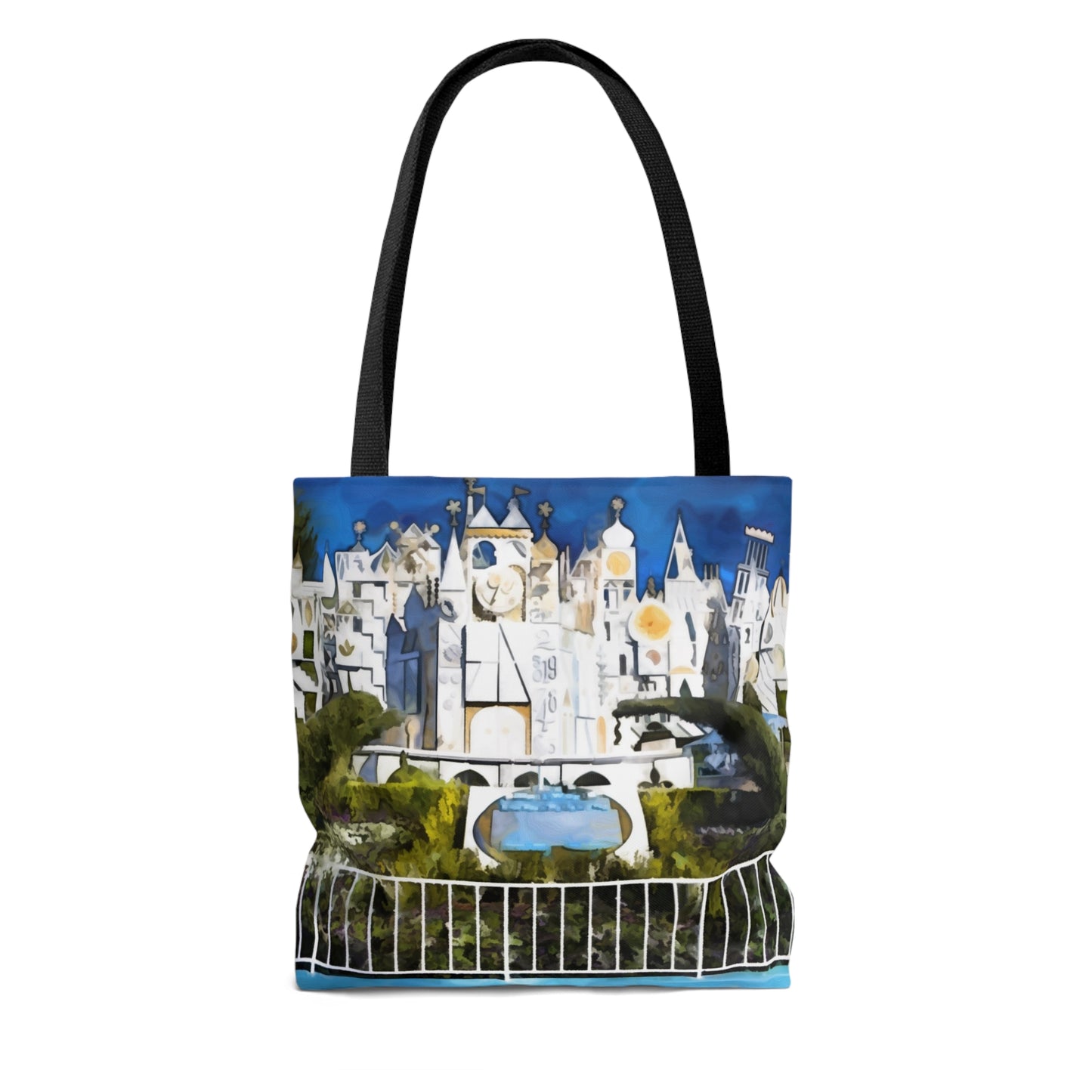 AOP Tote Bag Painting of Disneyland it's a small world ride
