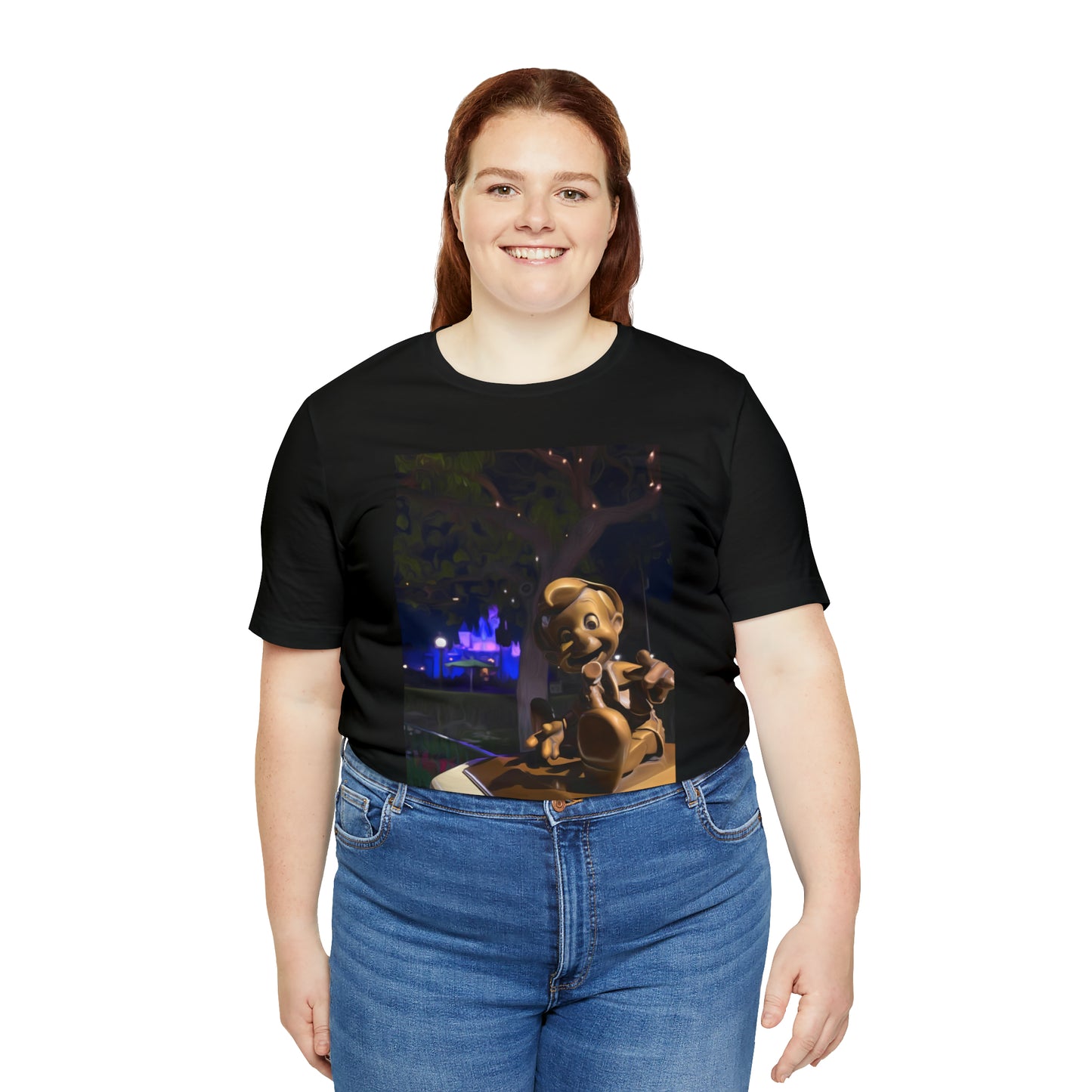 Unisex Jersey Short Sleeve Tee Painting of Its A DISNEY Thing PINOCCHIO'S STATUE