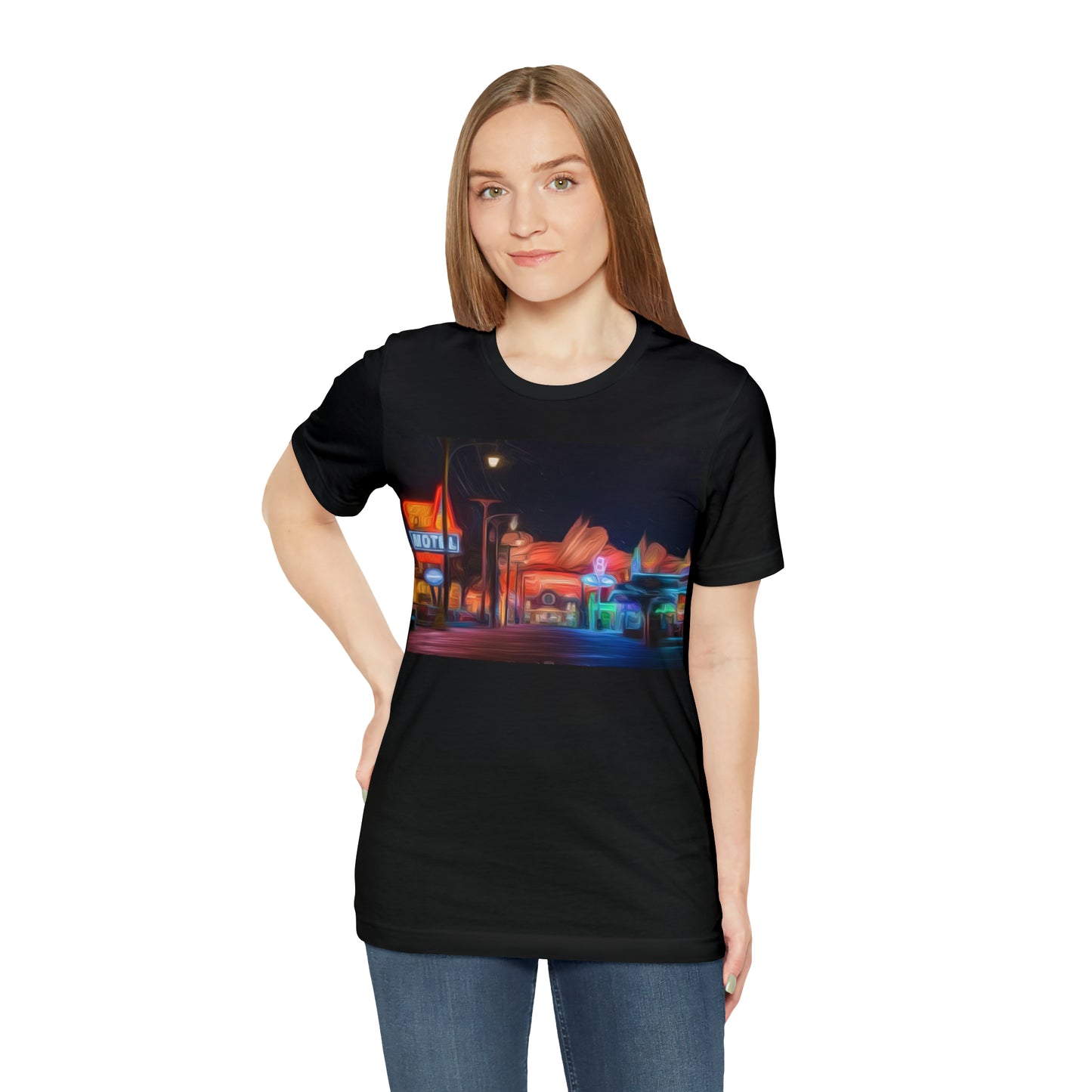 Unisex Jersey Short Sleeve Tee Painting of Disneyland DCA RADIATOR SPRINGS