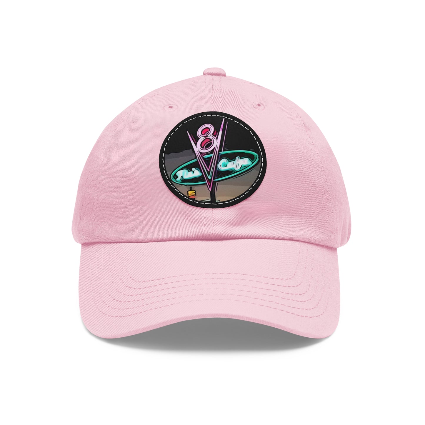 Dad Hat with Leather Patch (Round) Disneyland Food Flo's V8 Cafe