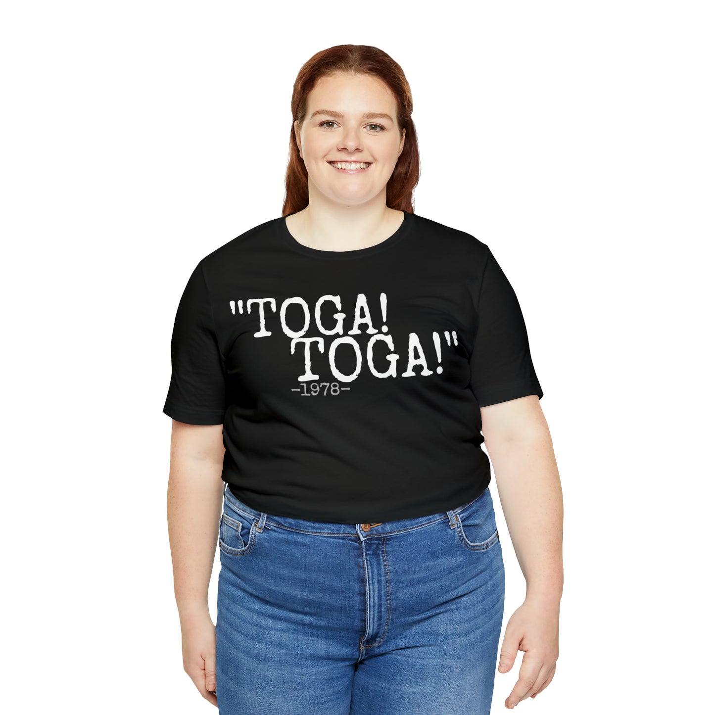 Unisex Jersey Short Sleeve Tee Animal House Movie 1978 Quote "Toga! Toga!