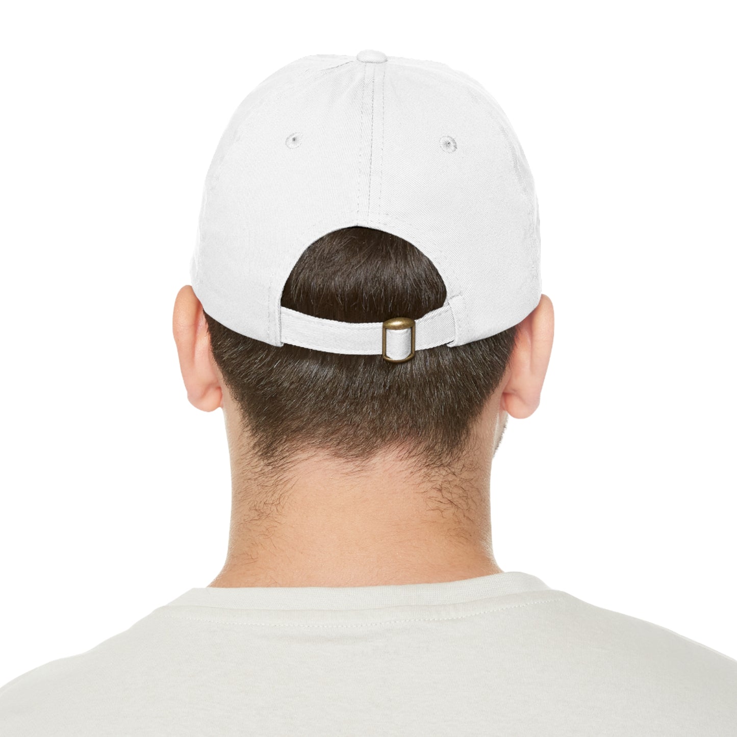 Dad Hat with Leather Patch (Rectangle) Worn vintage American flag
