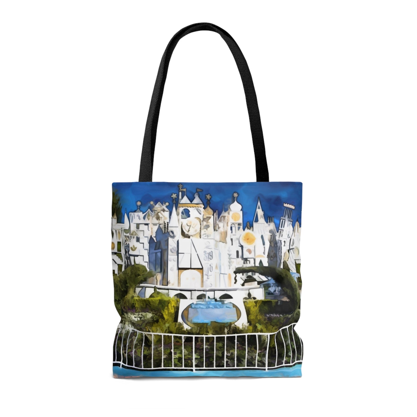 AOP Tote Bag Painting of Disneyland it's a small world ride
