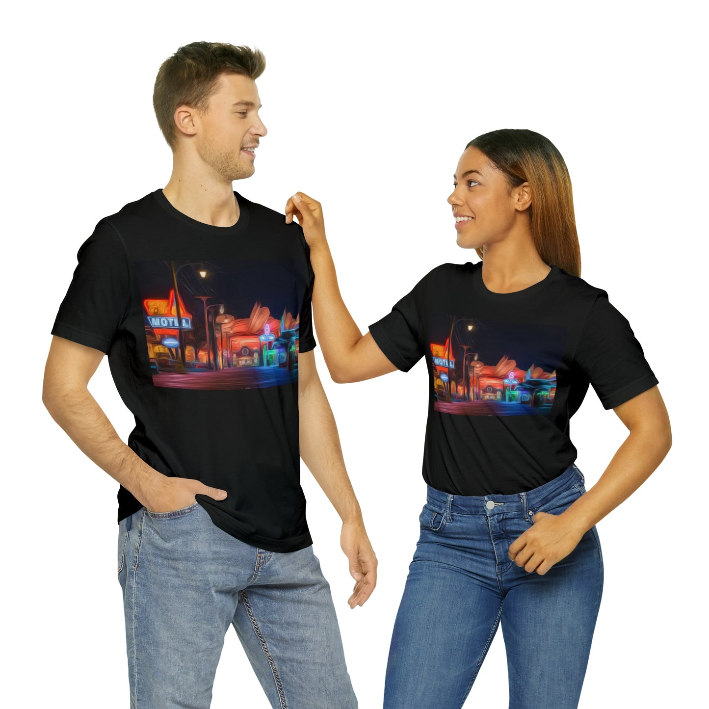 Unisex Jersey Short Sleeve Tee Painting of Disneyland DCA RADIATOR SPRINGS