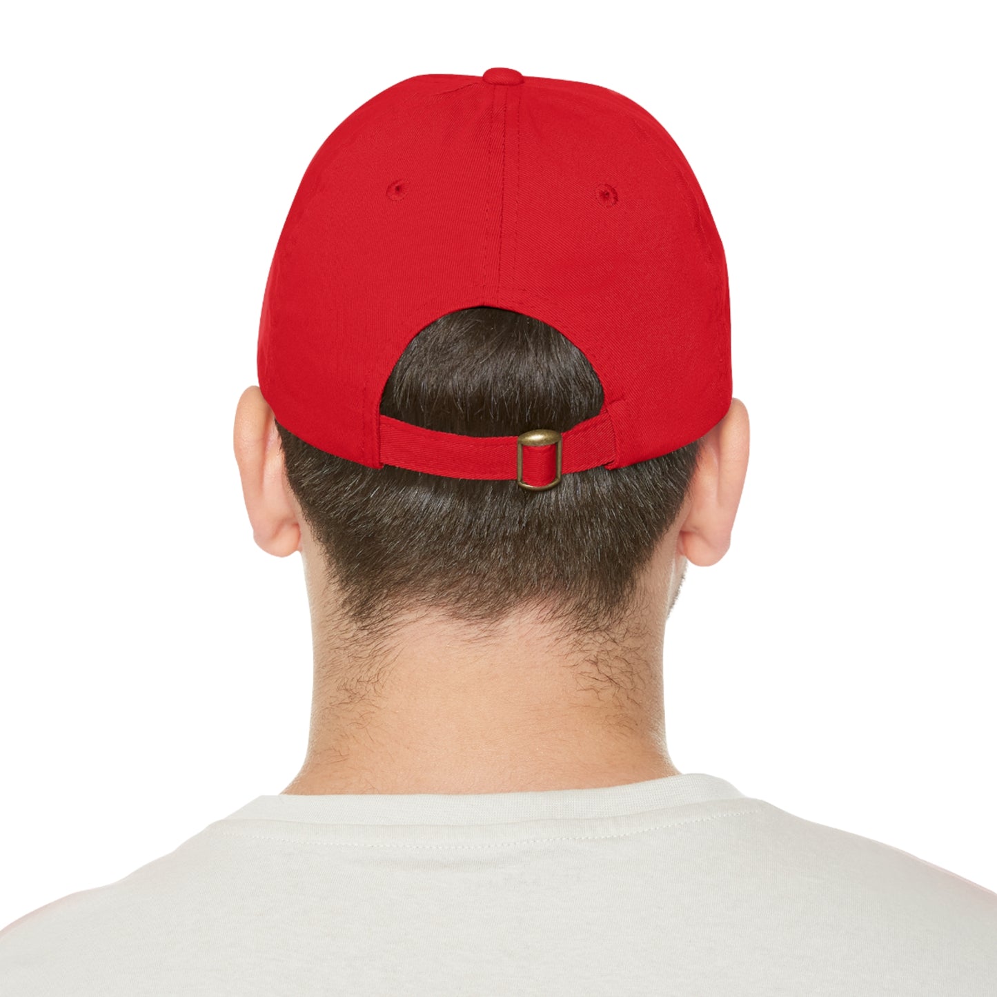 Dad Hat with Leather Patch (Round)Vintage Fourth of July Independence day stamp