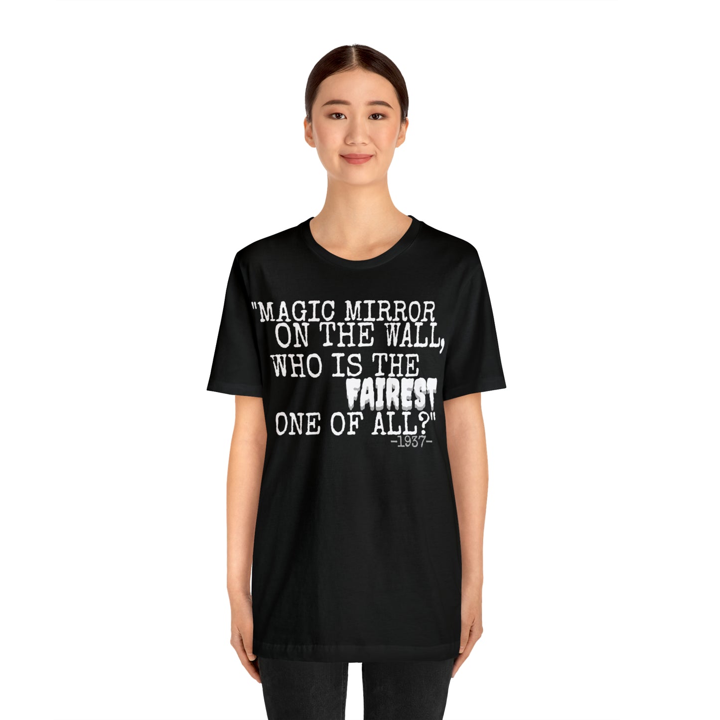 Unisex Jersey Short Sleeve Tee Disney Snow White movie quote magic mirror on the