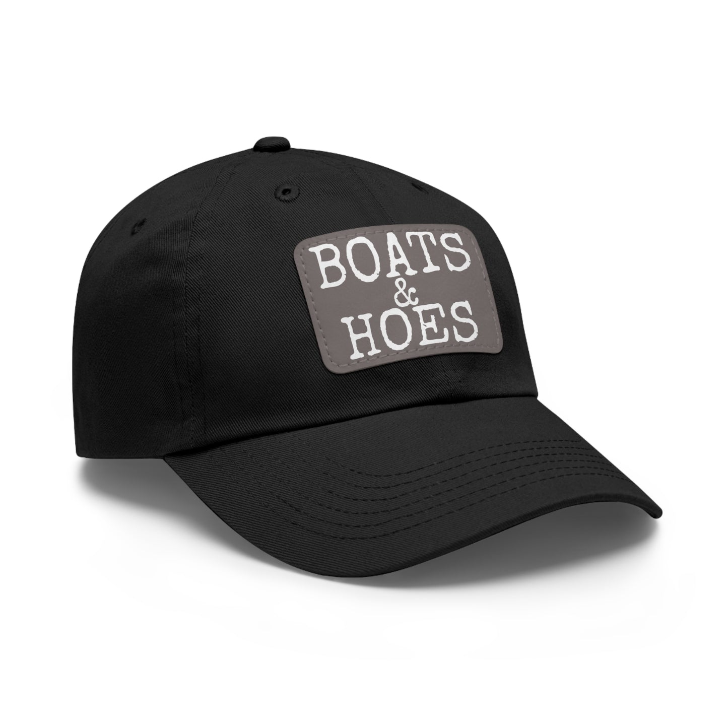 Dad Hat with Leather Patch (Rectangle) Stepbrothers Movie Boats & Hoes