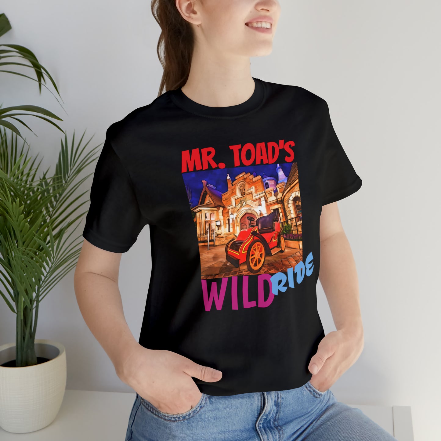 Unisex Jersey Short Sleeve Tee Painting of Disneyland ~MR. TOAD'S Wild ride