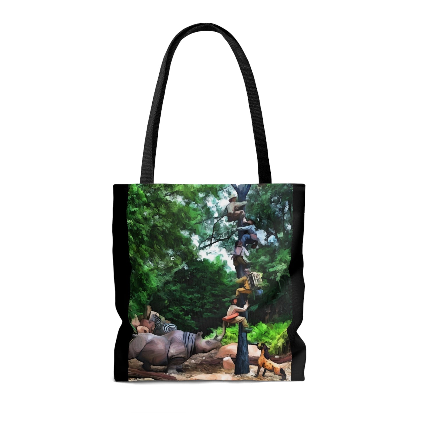 AOP Tote Bag Painting of Disneyland Jungle Cruise Boat Ride