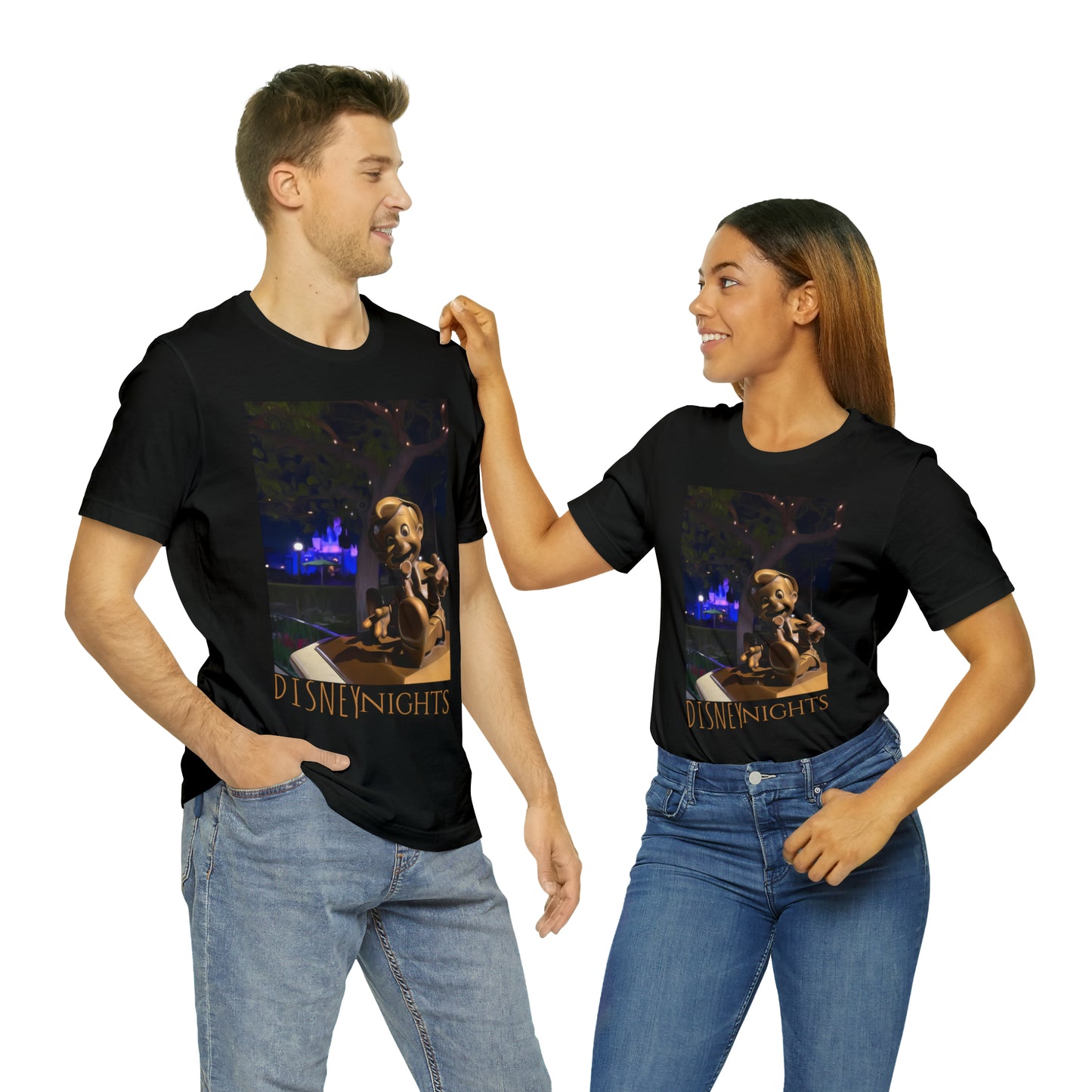 Unisex Jersey Short Sleeve Tee Painting of Its A DISNEY Thing PINOCCHIO'S STATUE