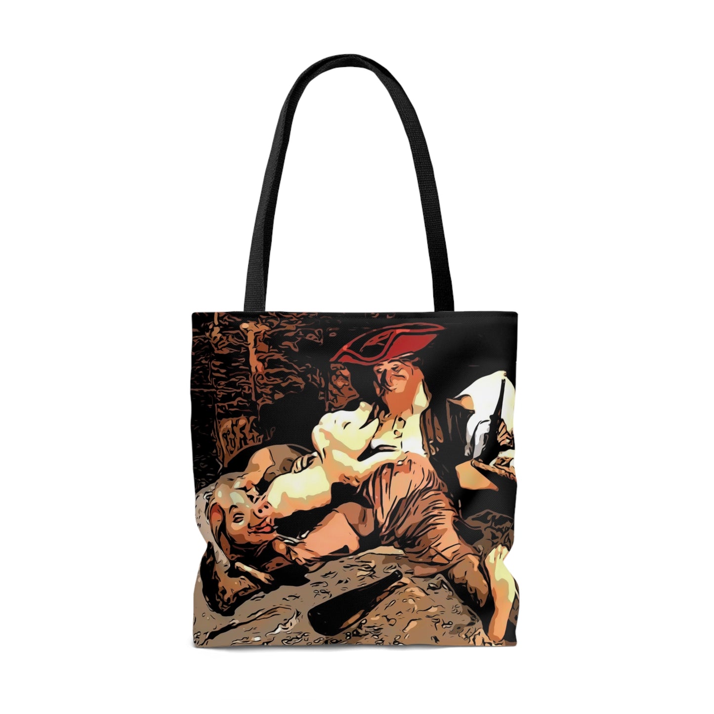 AOP Tote Bag Painting of Disneyland Pirates of the Caribbean Boat Ride