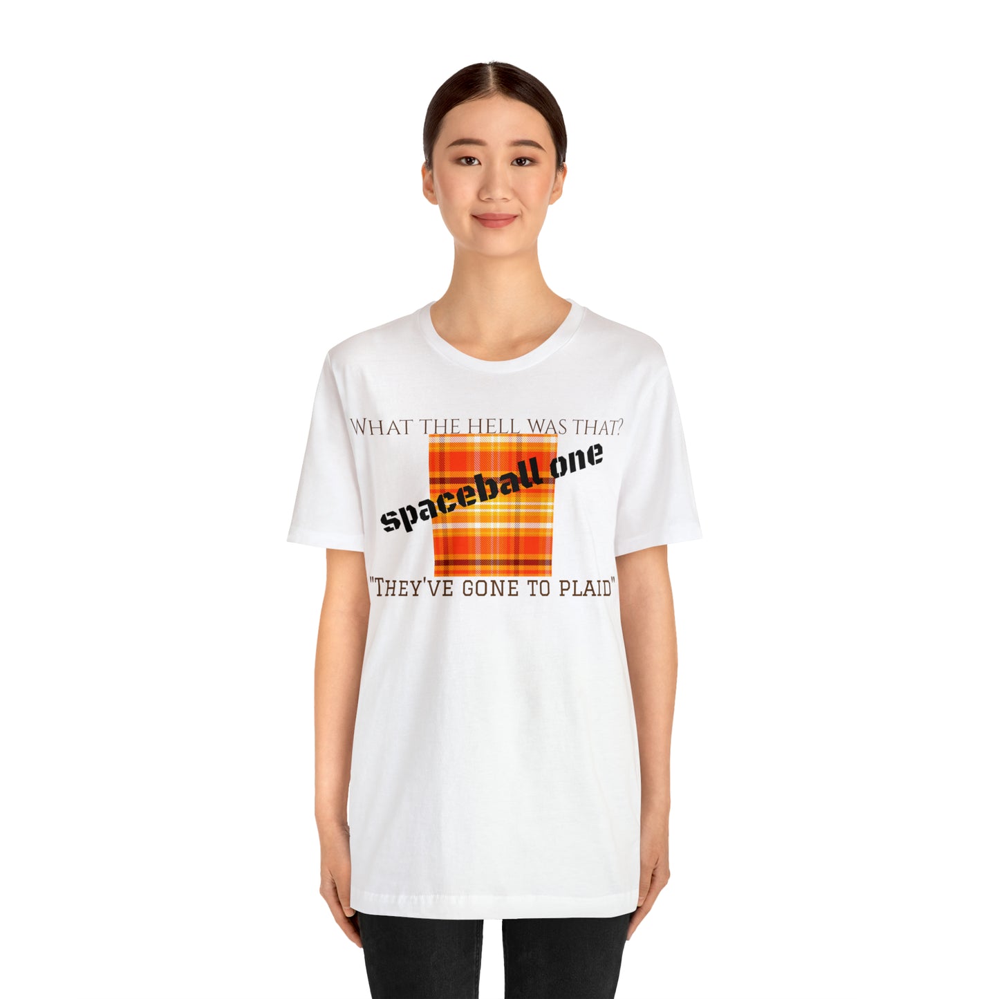 Unisex Jersey Short Sleeve Tee Spaceballs ~ Plaid!