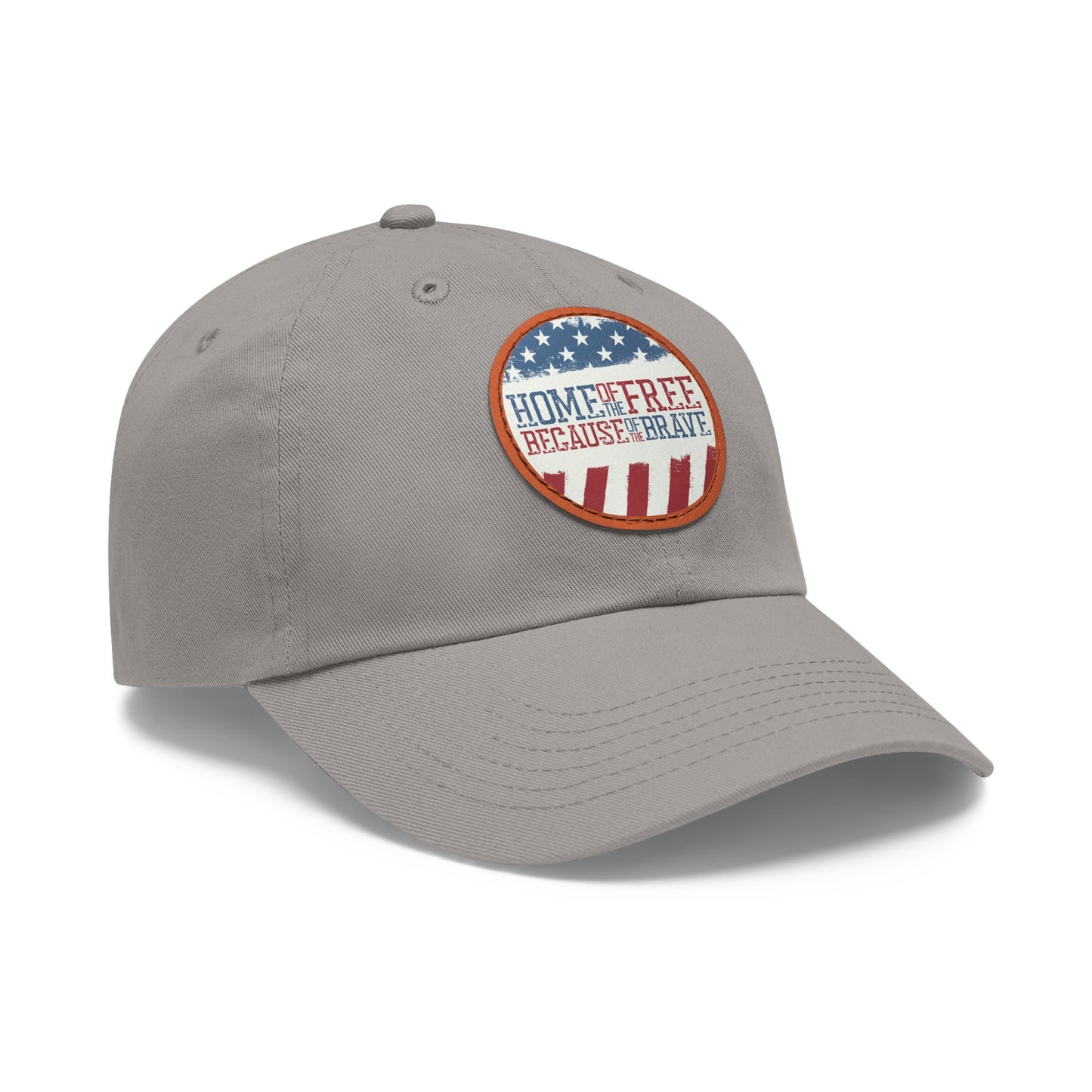 Dad Hat with Leather Patch (Round) Patriotic poster design