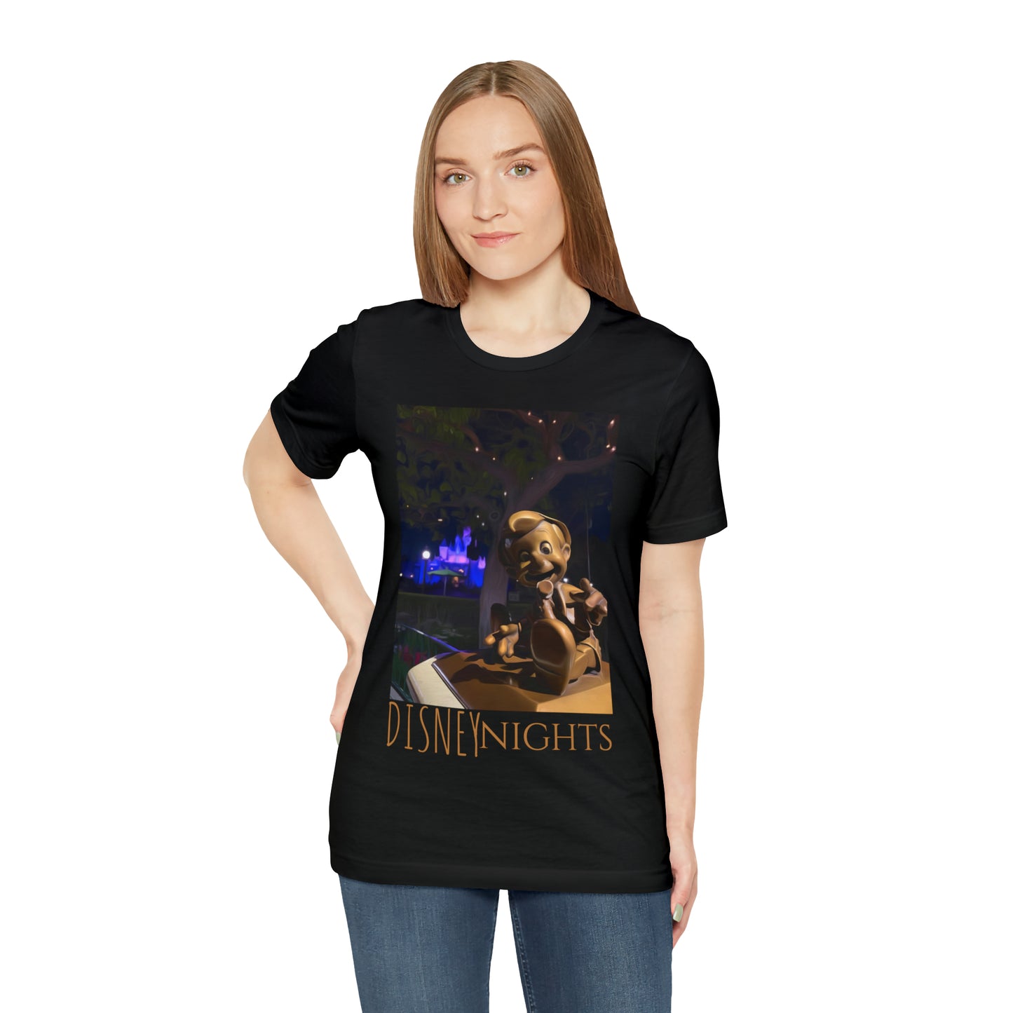 Unisex Jersey Short Sleeve Tee Painting of Its A DISNEY Thing PINOCCHIO'S STATUE