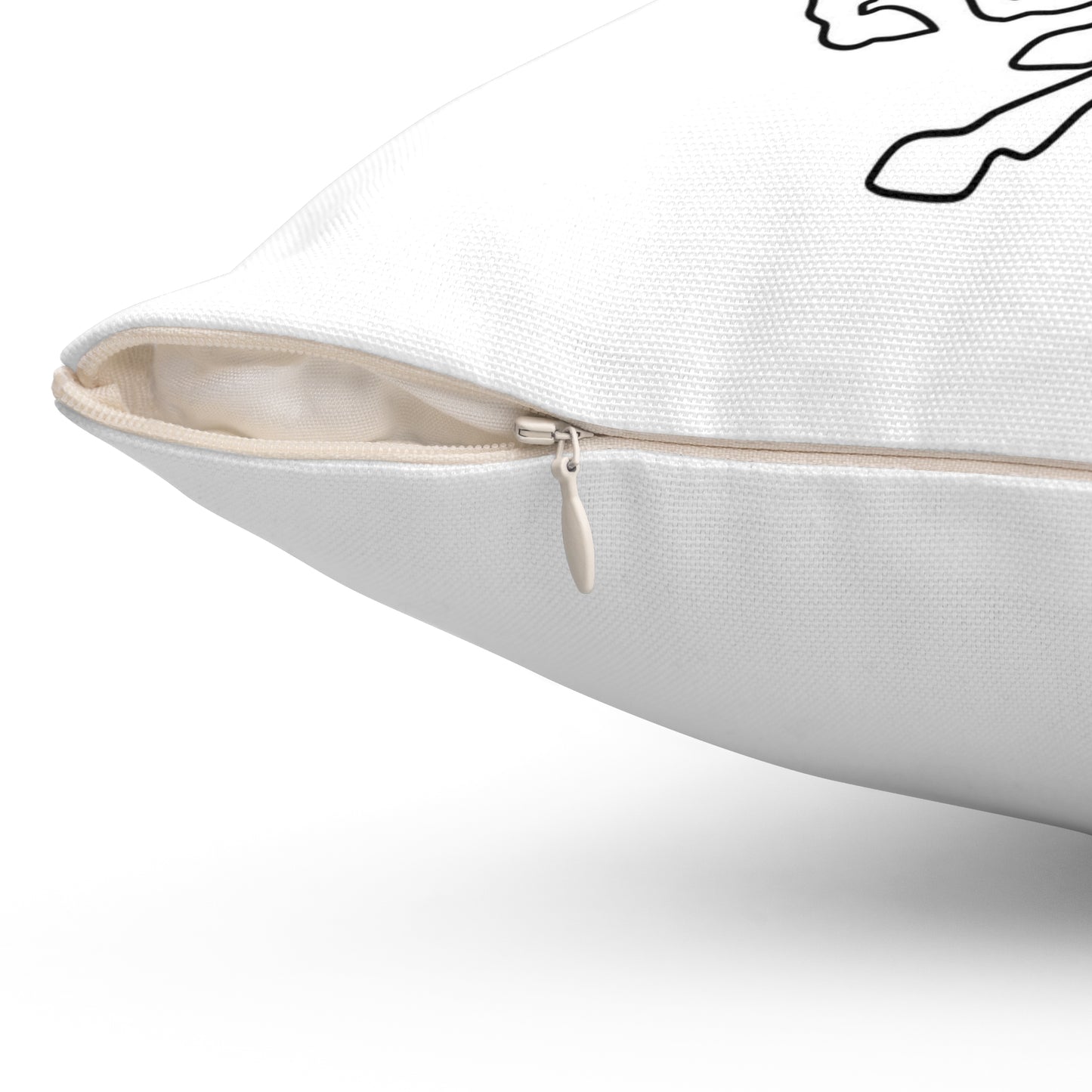 Spun Polyester Square Pillow Galloping horses. Continuous one line