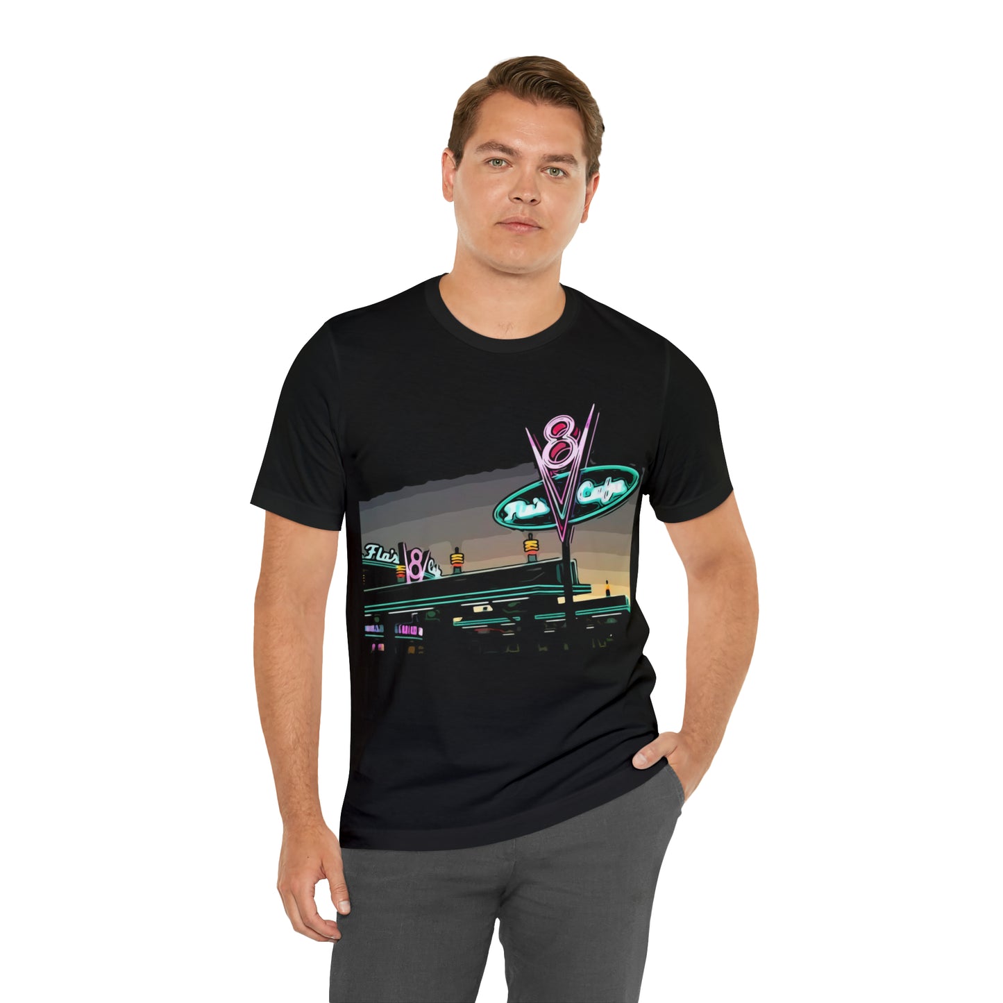 Unisex Jersey Short Sleeve Tee Painting of It's A Disney Thing! FLO'S V8 Cafe