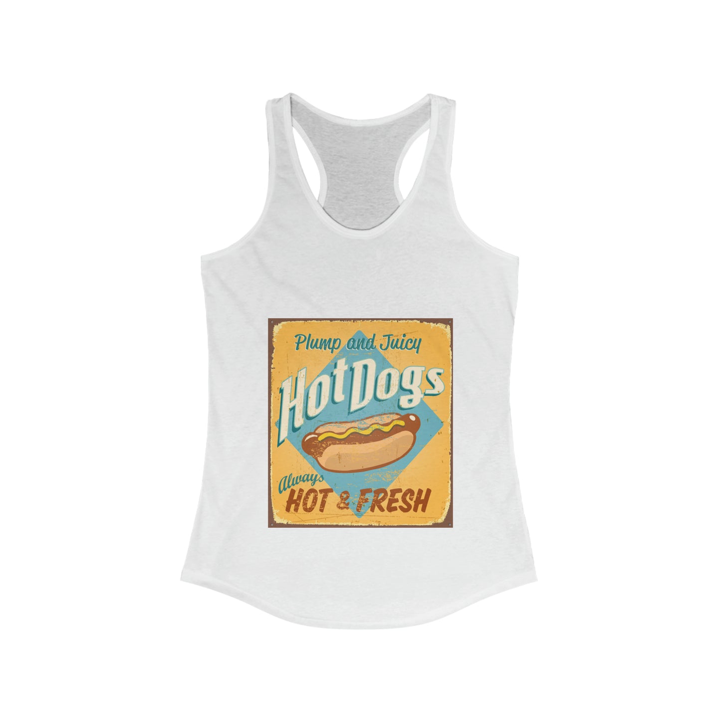 Women's Ideal Racerback Tank Vintage tin sign - Hot Dogs
