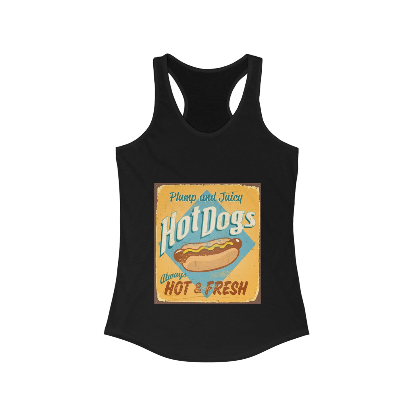 Women's Ideal Racerback Tank Vintage tin sign - Hot Dogs