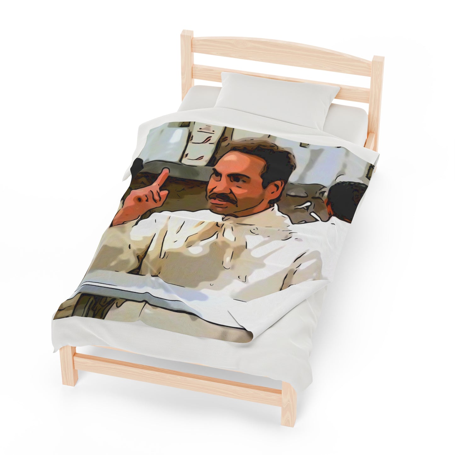 Velveteen Plush Blanket ~painting of Seinfeld tv show ~ No Soup for you!