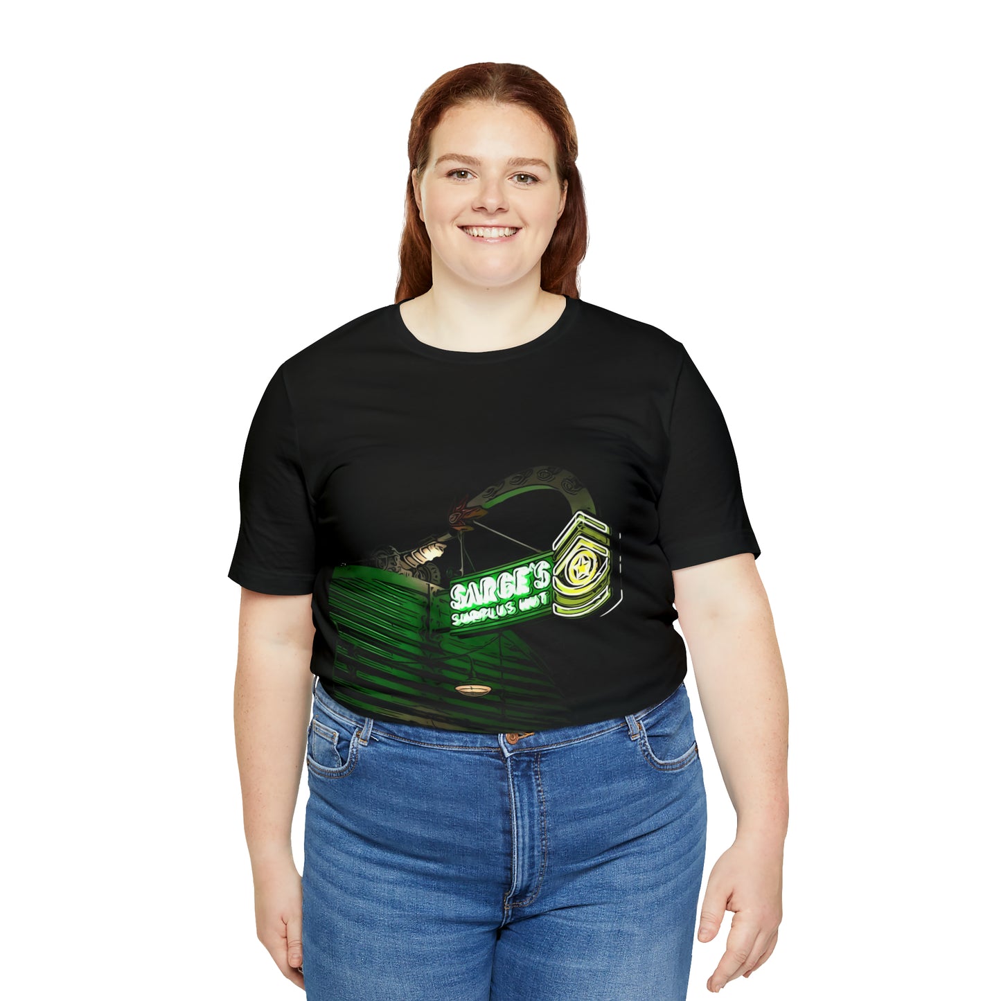 Unisex Jersey Short Sleeve Tee Painting of Disneyland Surge's Surplus Hut DCA
