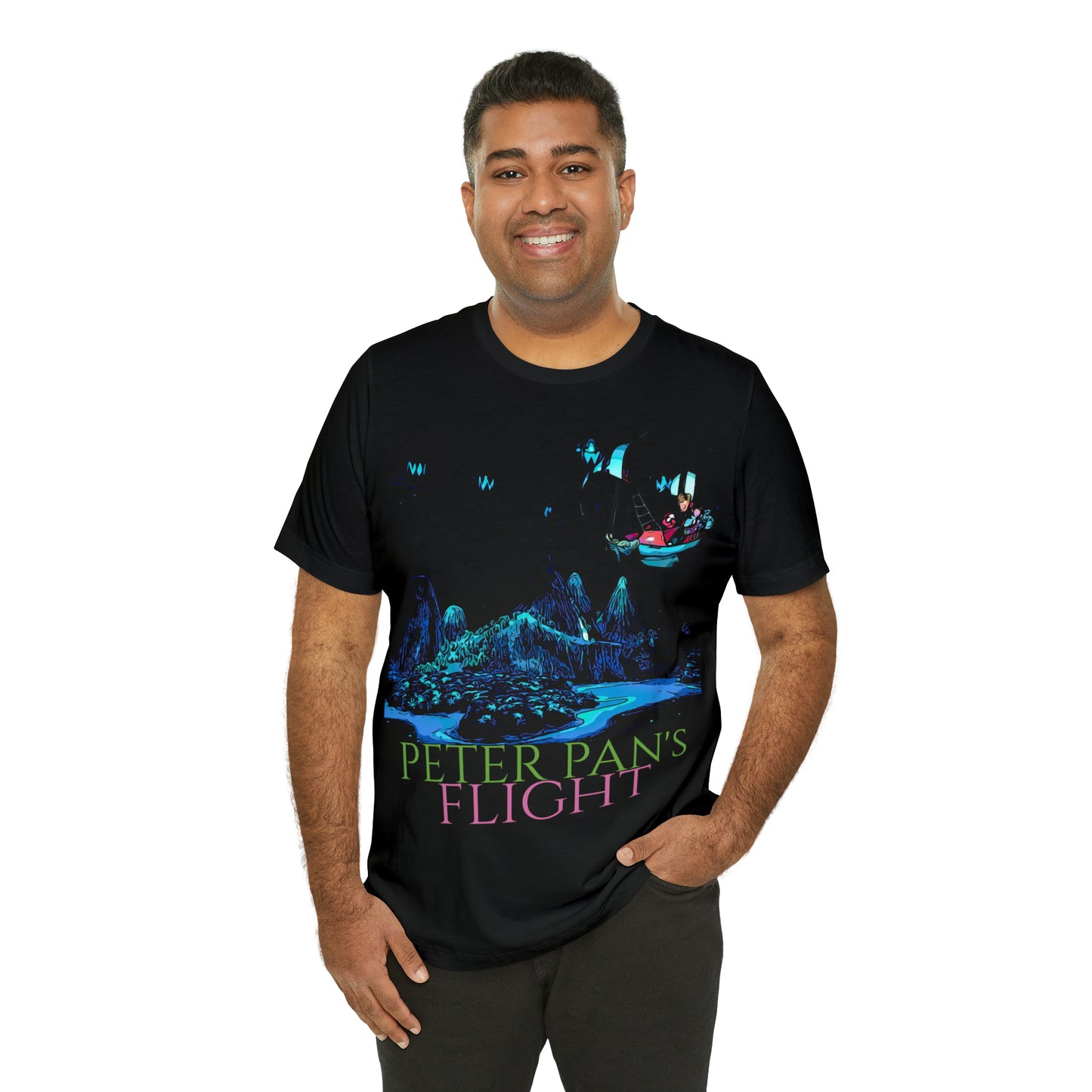 Unisex Jersey Short Sleeve Tee Painting of It's A Disney Thing PETER PANS FLIGHT