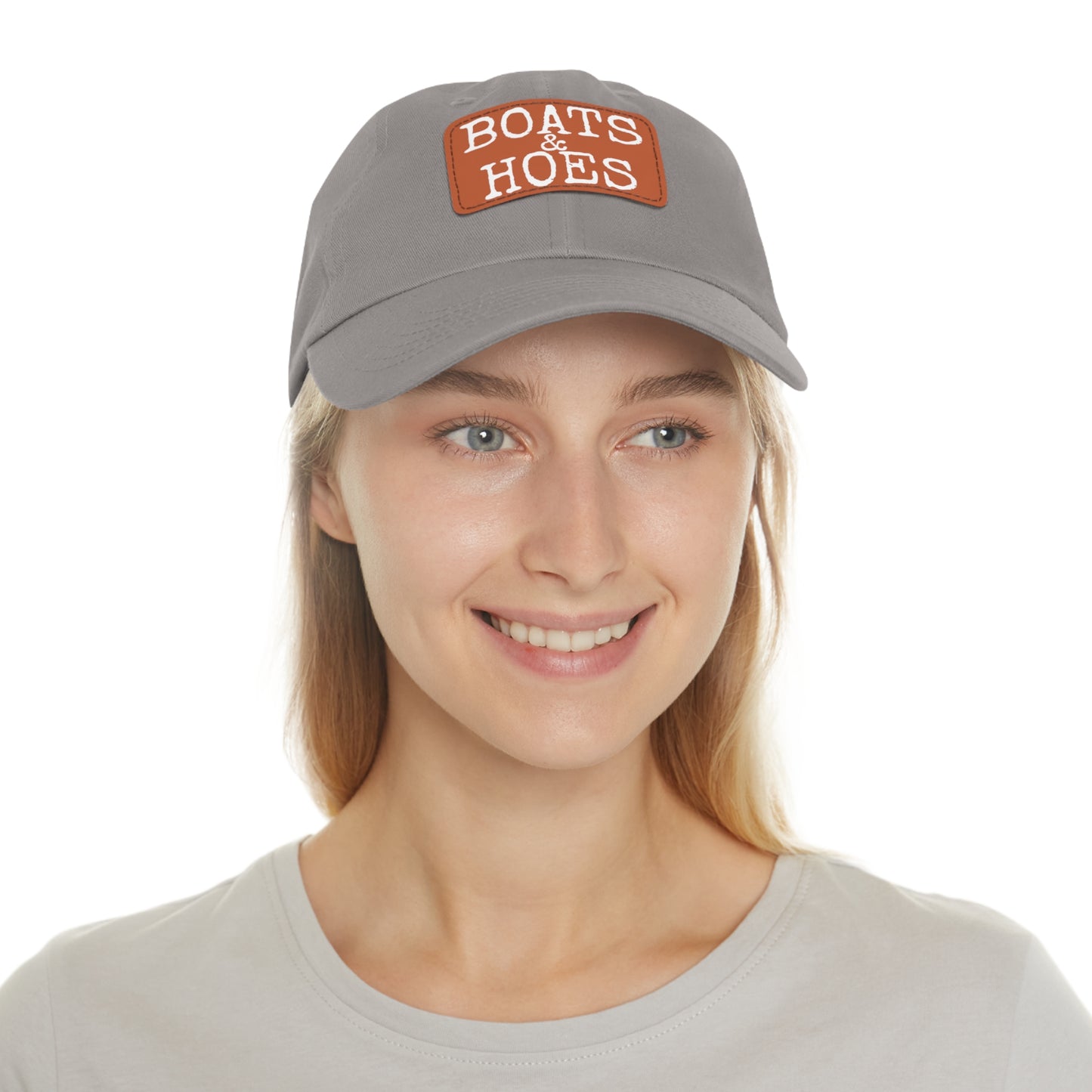 Dad Hat with Leather Patch (Rectangle) Stepbrothers Movie Boats & Hoes