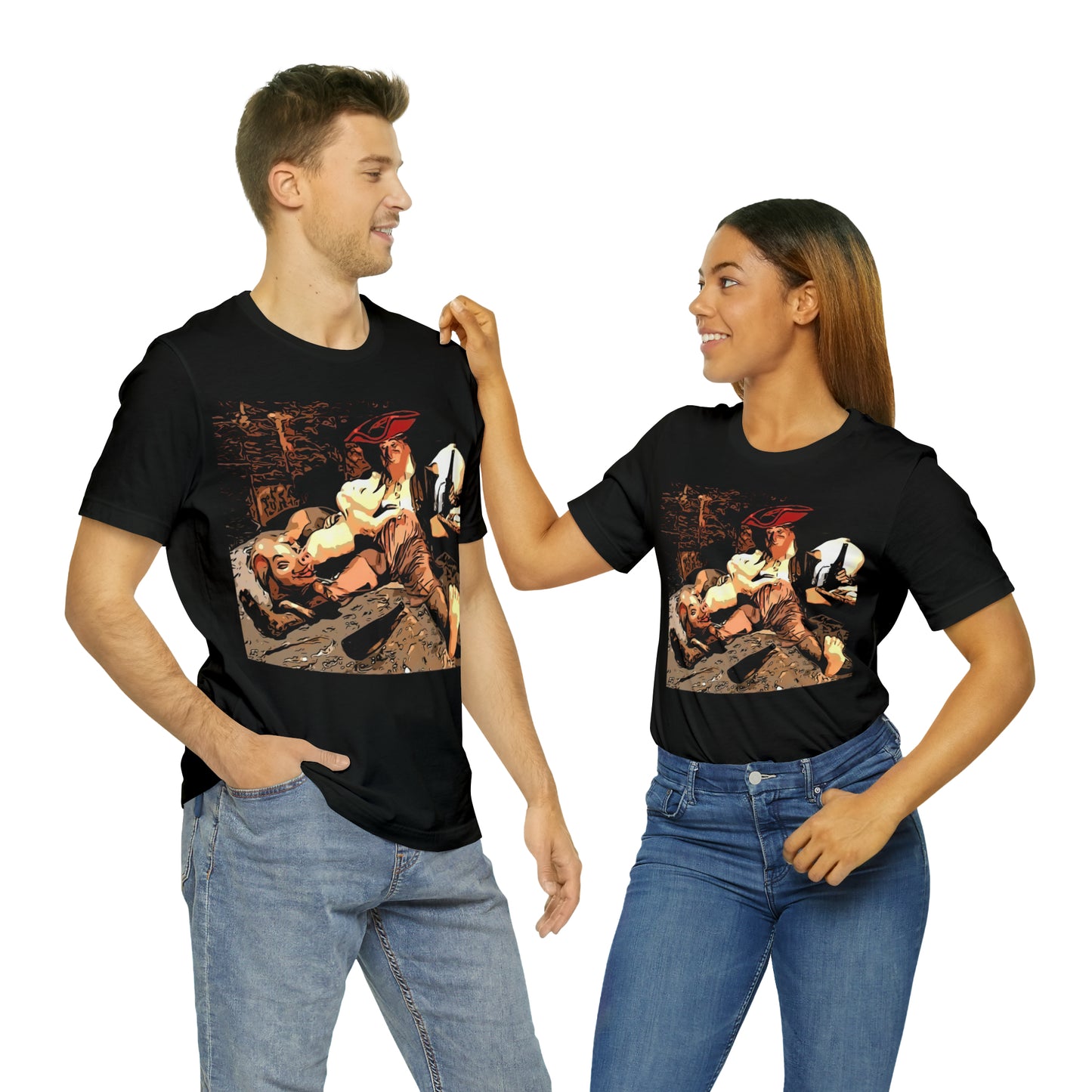 Unisex Jersey Short Sleeve Tee Painting of Disneyland PIRATES OF THE CARIBBEAN