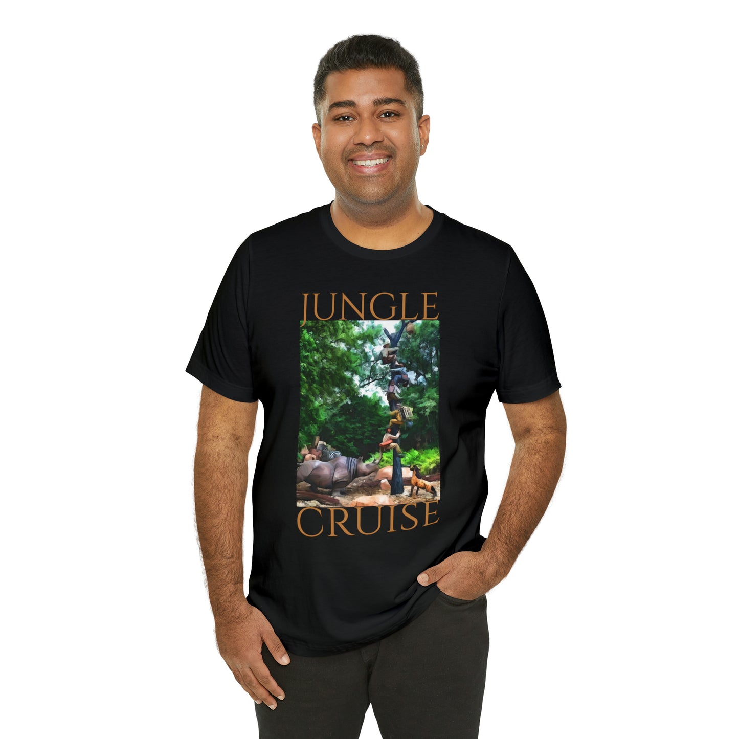 Unisex Jersey Short Sleeve Tee Painting of Disneyland ~ JUNGLE CRUISE~ Ride