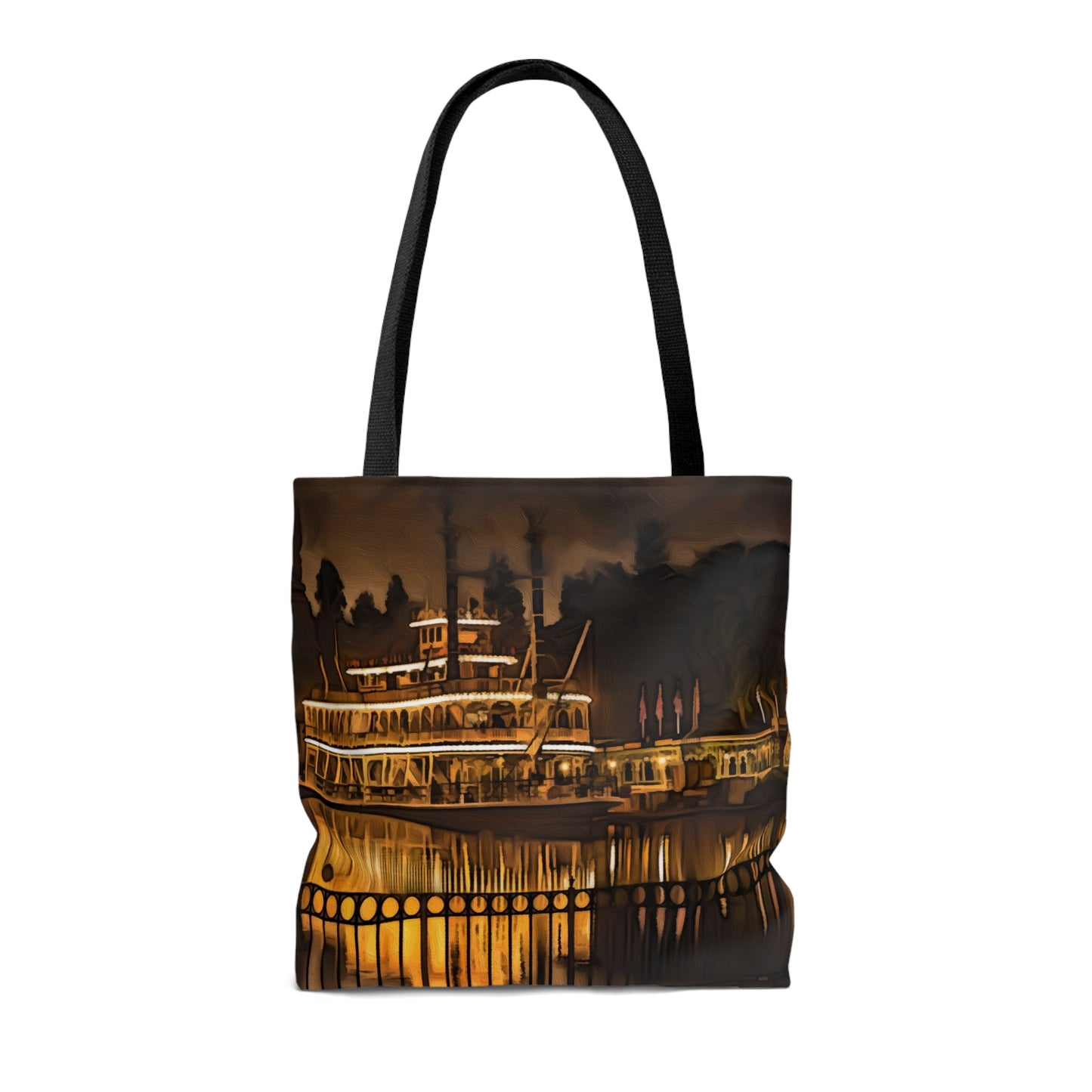 AOP Tote Bag Painting of Disneyland Resort The Mark Twain River Boat Ride