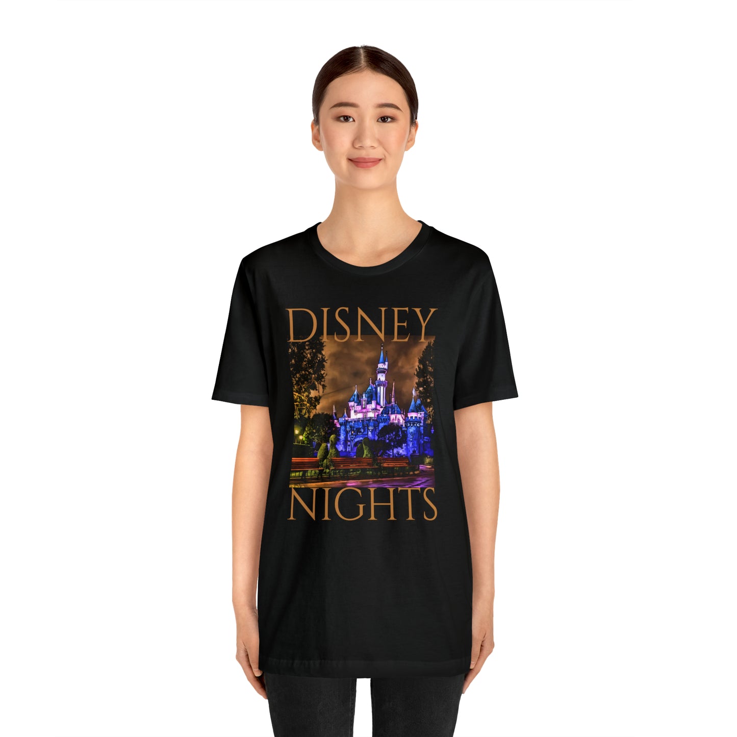 Unisex Jersey Short Sleeve Tee Painting of Disneyland SLEEPING BEAUTY CASTLE