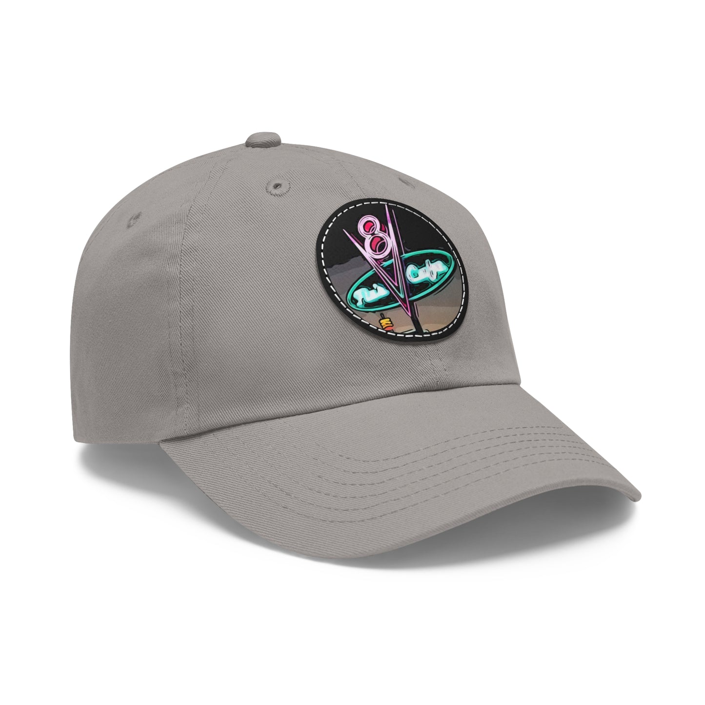 Dad Hat with Leather Patch (Round) Disneyland Food Flo's V8 Cafe
