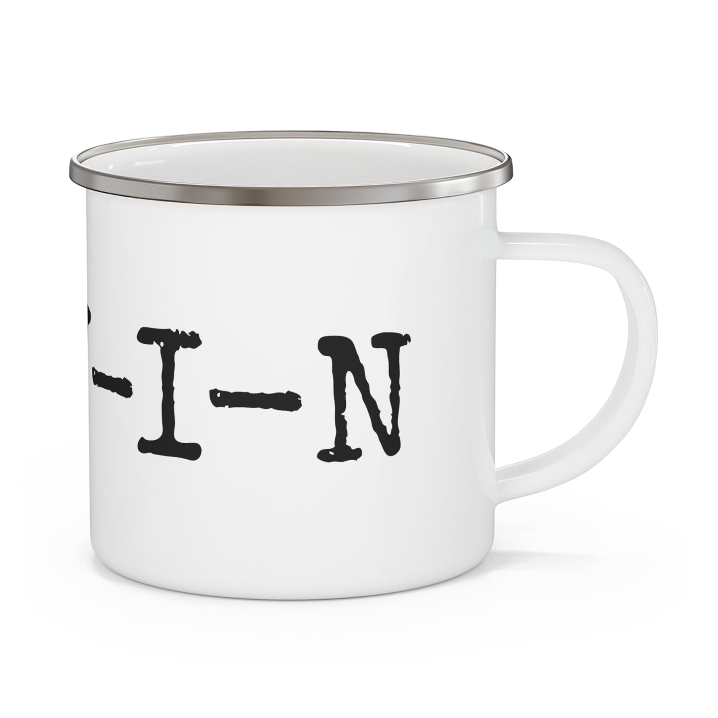Enamel Camping Mug Dazed and Confused ~ L-I-V-I-N